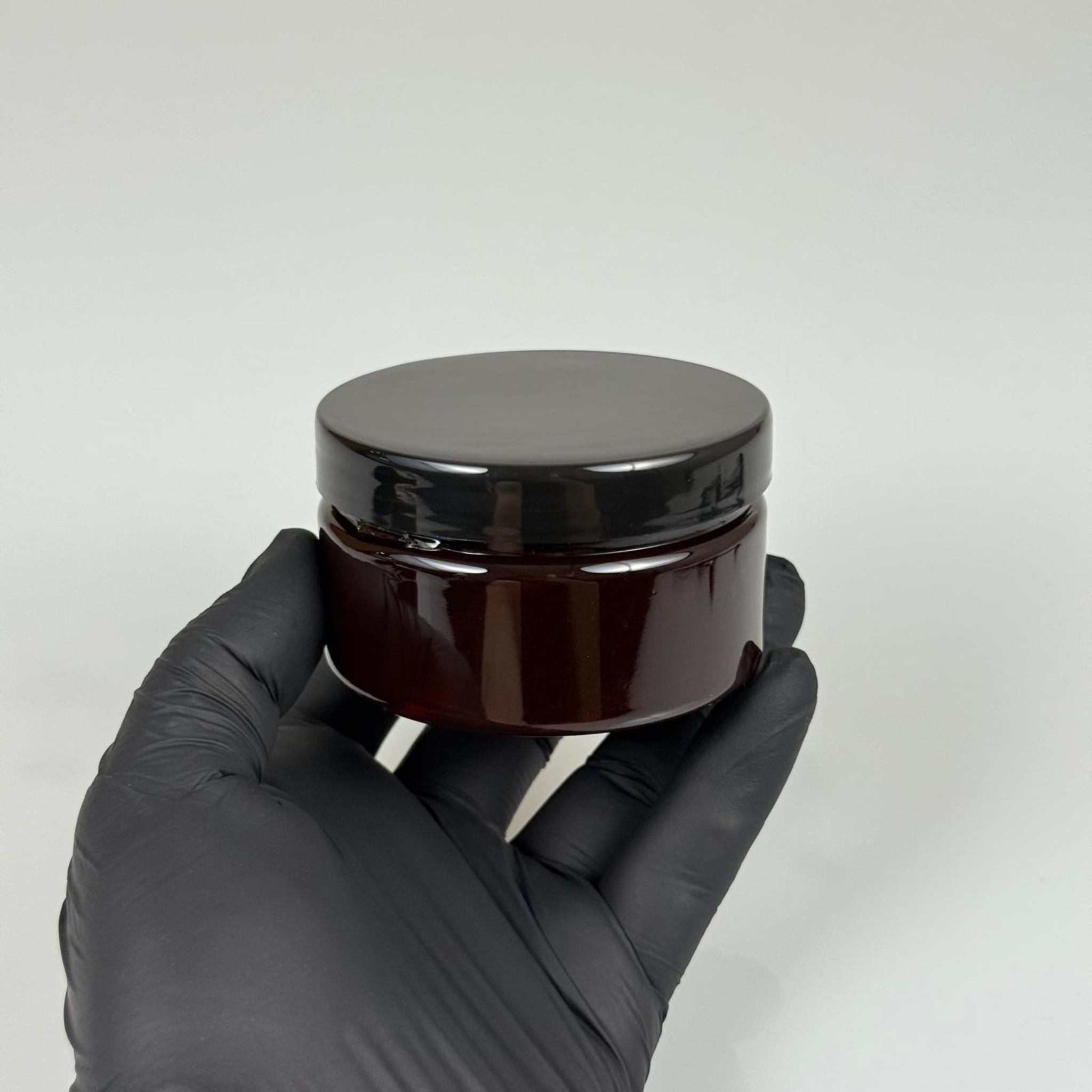 100 ML SERT PET KAVANOZ + SİYAH PLASTİK KAPAK + İÇ TIPA - 100 CC KALIN AMBER PLASTİK KAVANOZ SİYAH PLASTİK KAPAKLI İÇ TIPALI TAKIM - KREM KAVANOZLARI