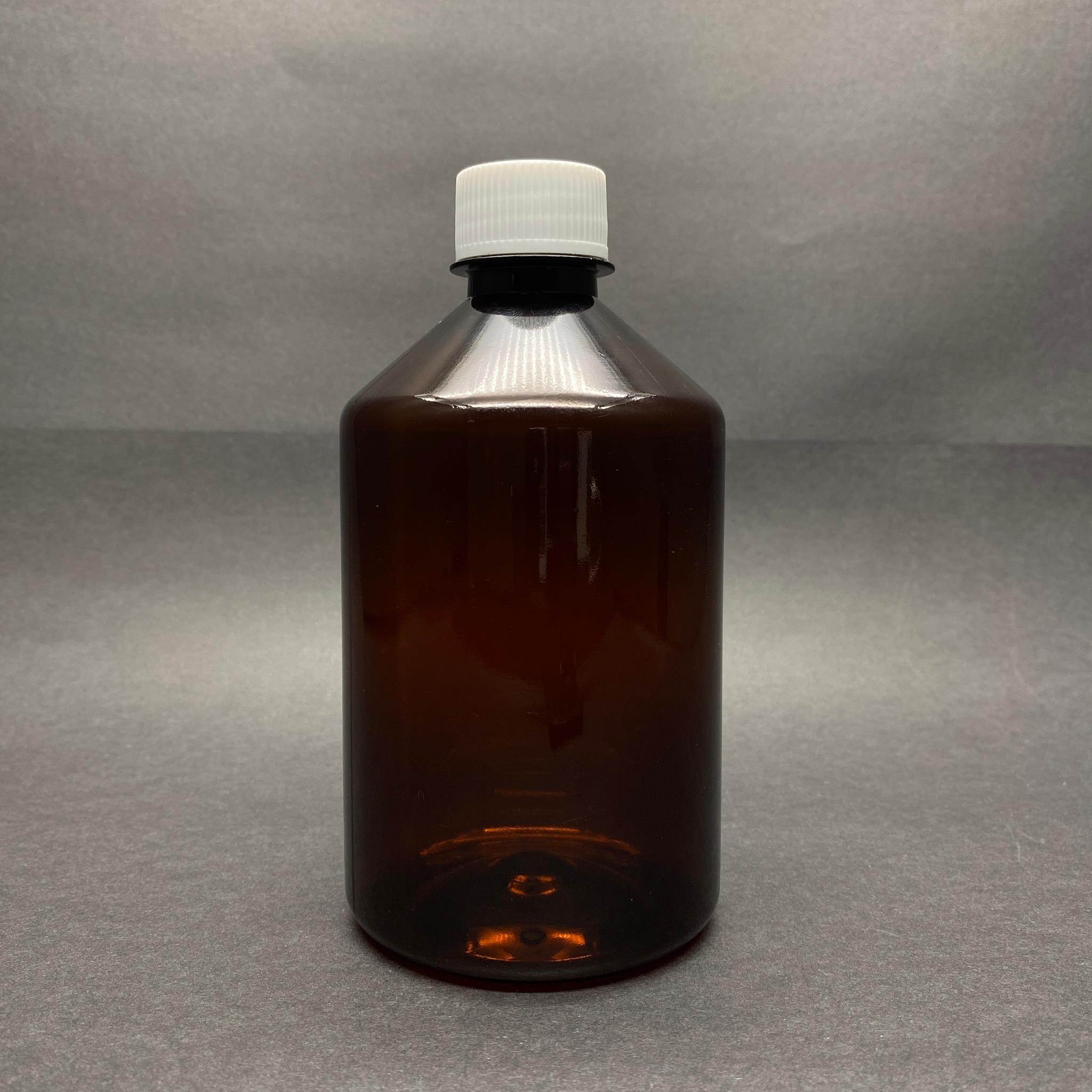 500 CC AMBER PLASTİK ŞİŞE - BEYAZ PLASTİK KAPAKLI - 500 ML KAHVERENGİ BOŞ PLASTİK ŞİŞE