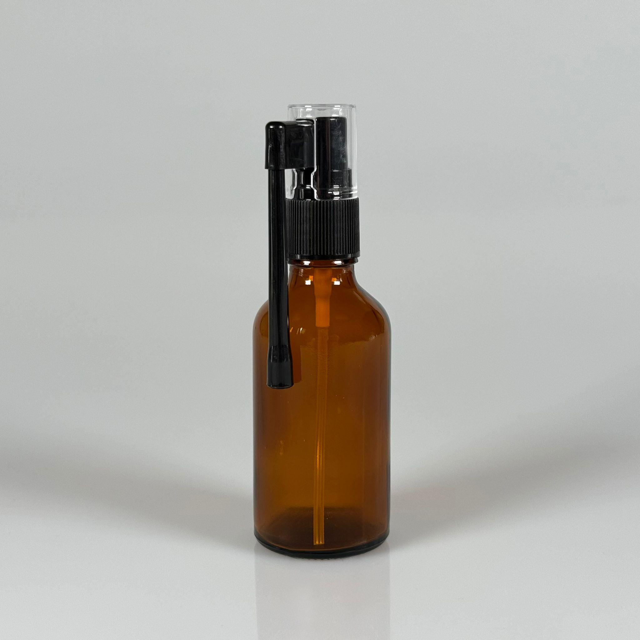50 ml Farmasötik Plastik Uzun Nozullu Mist Oral Boğaz Spreyli Amber Kahverengi Cam Şişe - 50 CC SİYAH ORAL BOĞAZ SPREYLİ CAM ŞİŞE