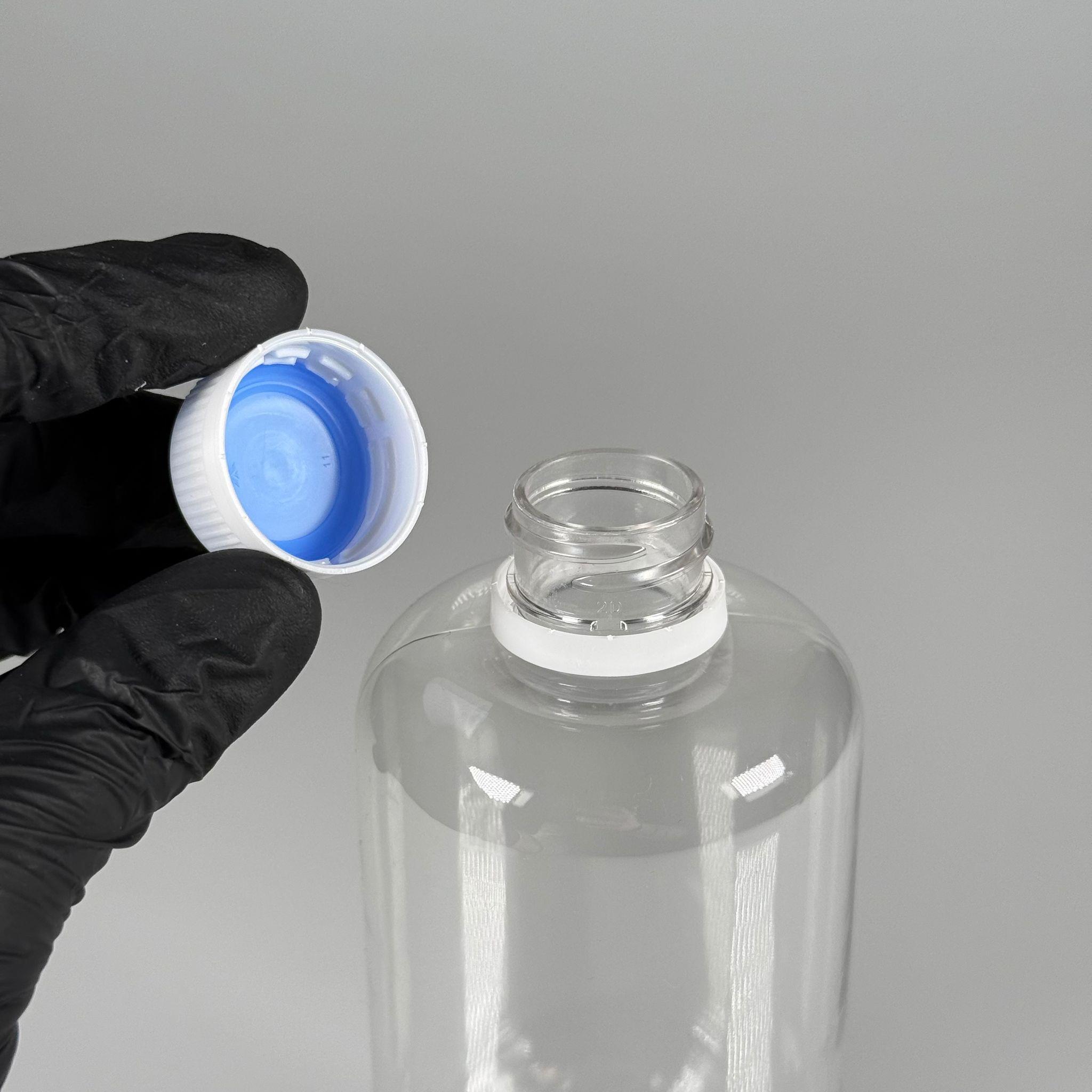 500 CC UZUN SİLİNDİR PET ŞİŞE KALIN (26 GR) - BEYAZ KİLİTLİ KAPAKLI - 28 AĞIZ - 500 ML PET ŞİŞE