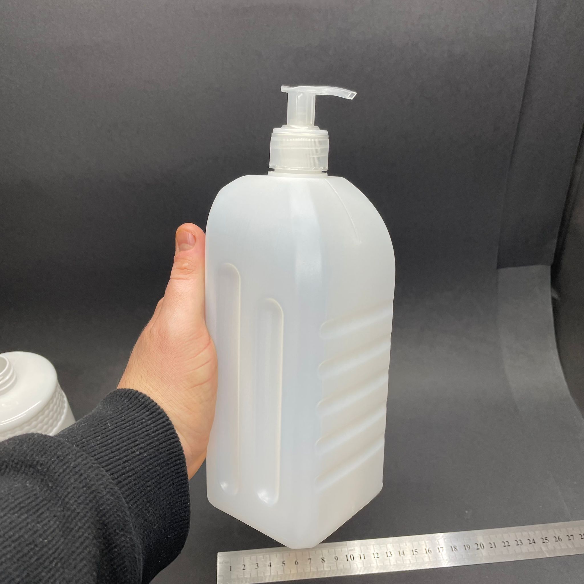 1000 CC POLİETİLEN DEZENFEKTAN ŞİŞESİ - ŞEFFAF SIVI SABUN POMPALI  - 1000 ML PLASTİK DEZENFEKTAN ŞİŞESİ