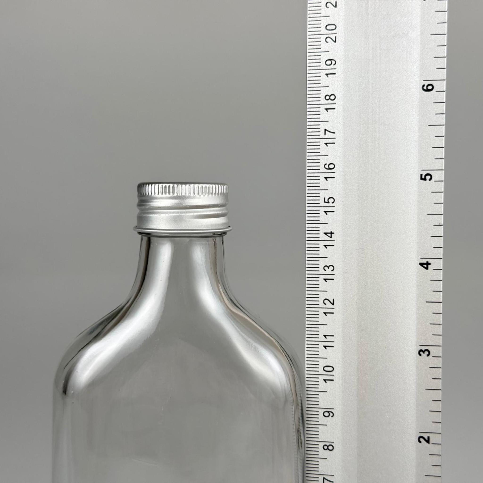 200 CC YASSI CAM ŞİŞE - GÜMÜŞ METAL ALÜMİNYUM KAPAKLI - 200 ML CAM ŞİŞE - SOĞUK KAHVE İÇİN COLD BREW ŞİŞESİ