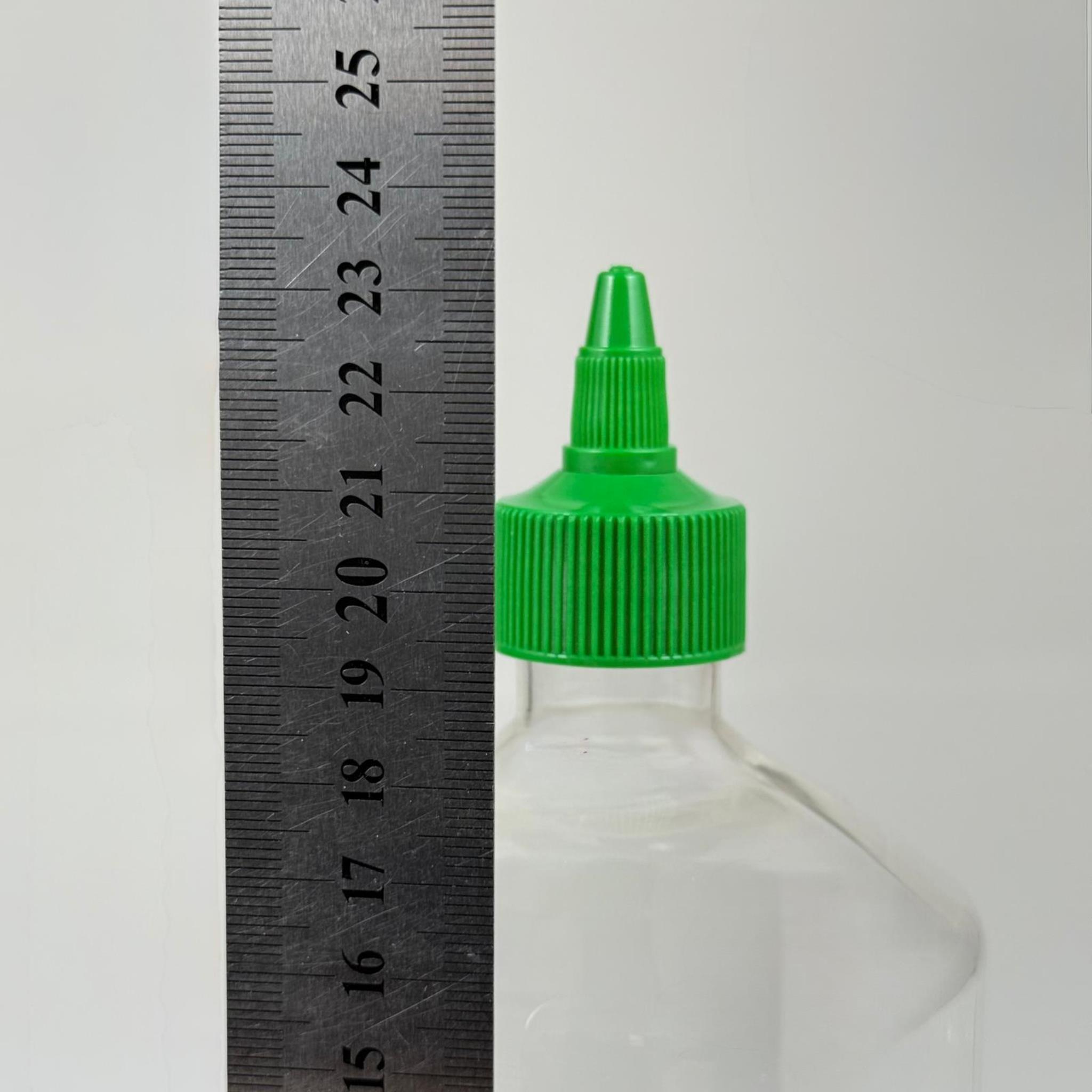 ZEYTİNYAĞI, SOS, ACI SOS, SİRKE, SRIRACHA VB BOŞ ŞİŞELERİ - YEŞİL SİVRİ TWİST AKITICI KAPAK + 1000 ML ŞEFFAF KÜT PET PLASTİK ŞİŞE TAKIM