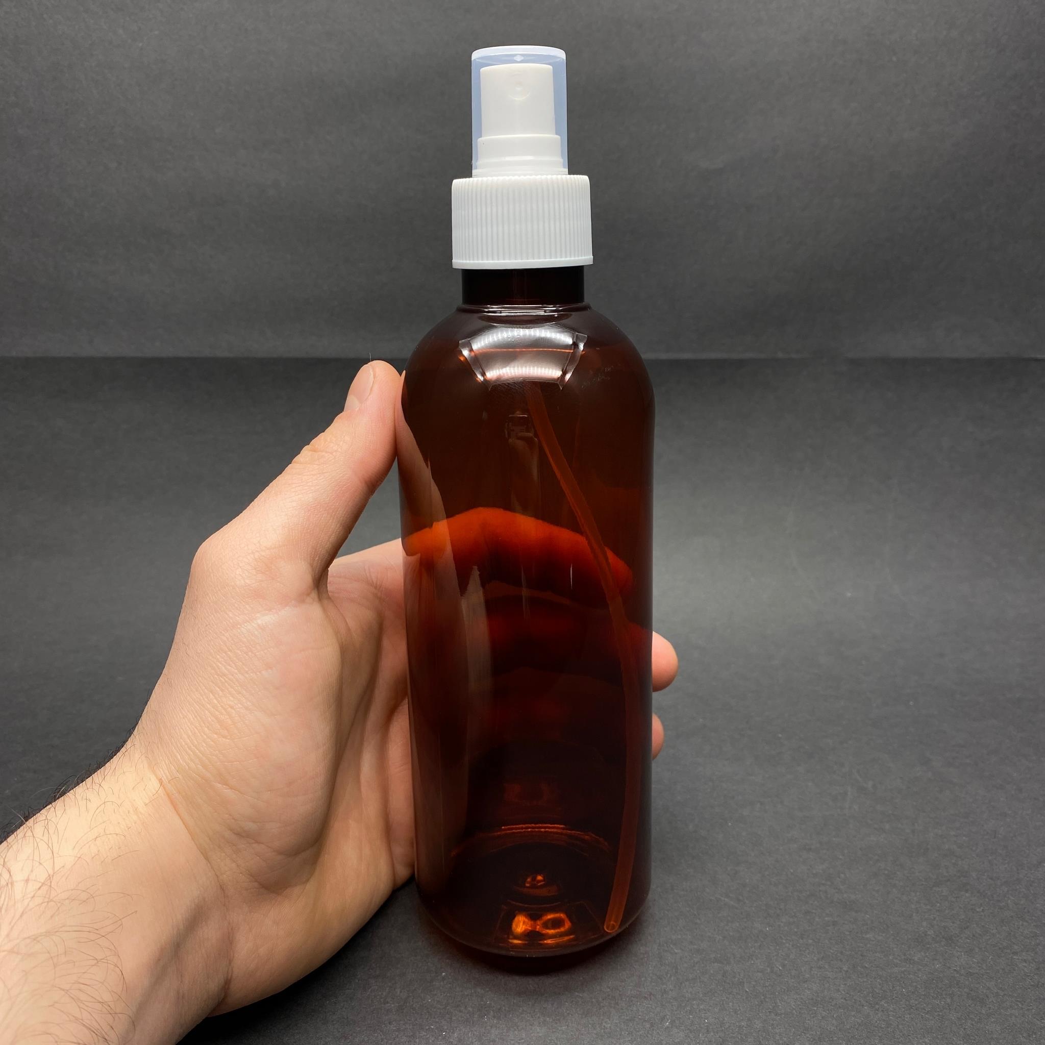 400 CC AMBER PLASTİK ŞİŞE - BEYAZ PARMAK SPREYLİ - 400 ML AMBER SPREYLİ PET ŞİŞE