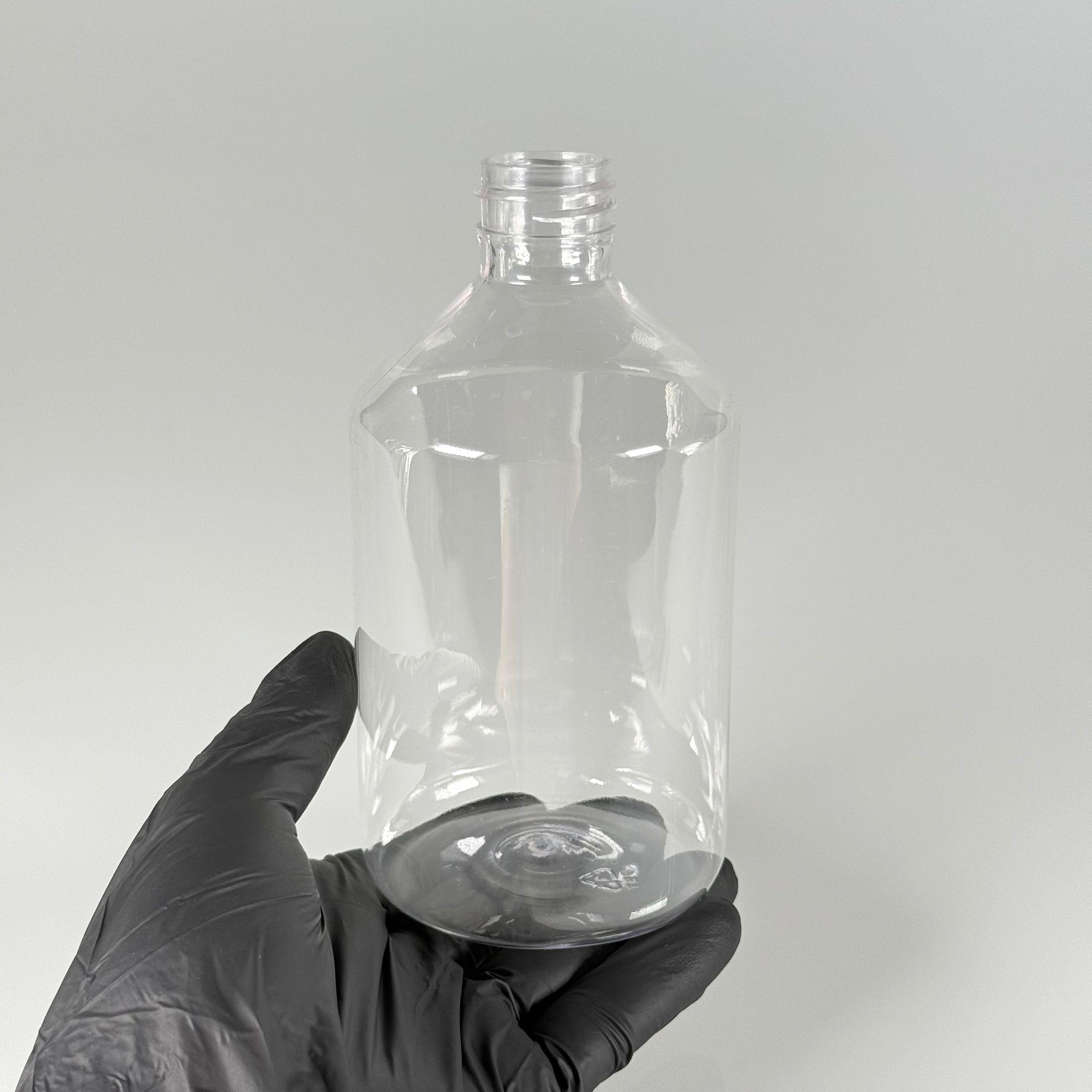 500 CC KÜT BOYUNLU ŞEFFAF PET ŞİŞE - KAPAKSIZ (28 AĞIZ)  - 500 ML KALIN (30 GR) PET ŞİŞE