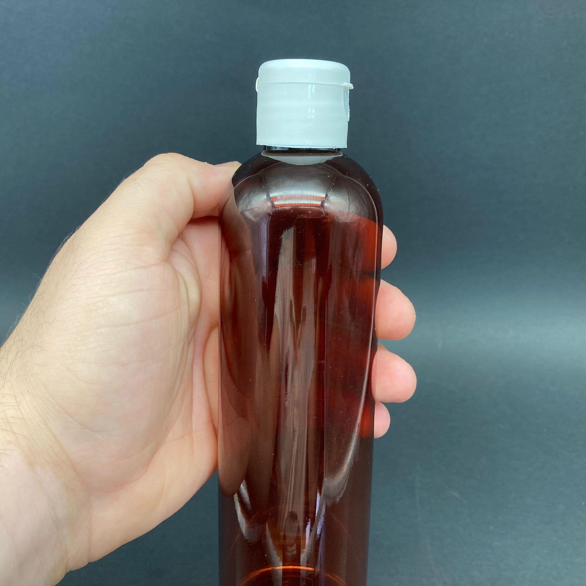 250 CC KAHVERENGİ PET ŞİŞE - BEYAZ FLİPTOP AKITICI KAPAKLI - 250 ML AKITICILI PLASTİK ŞİŞE