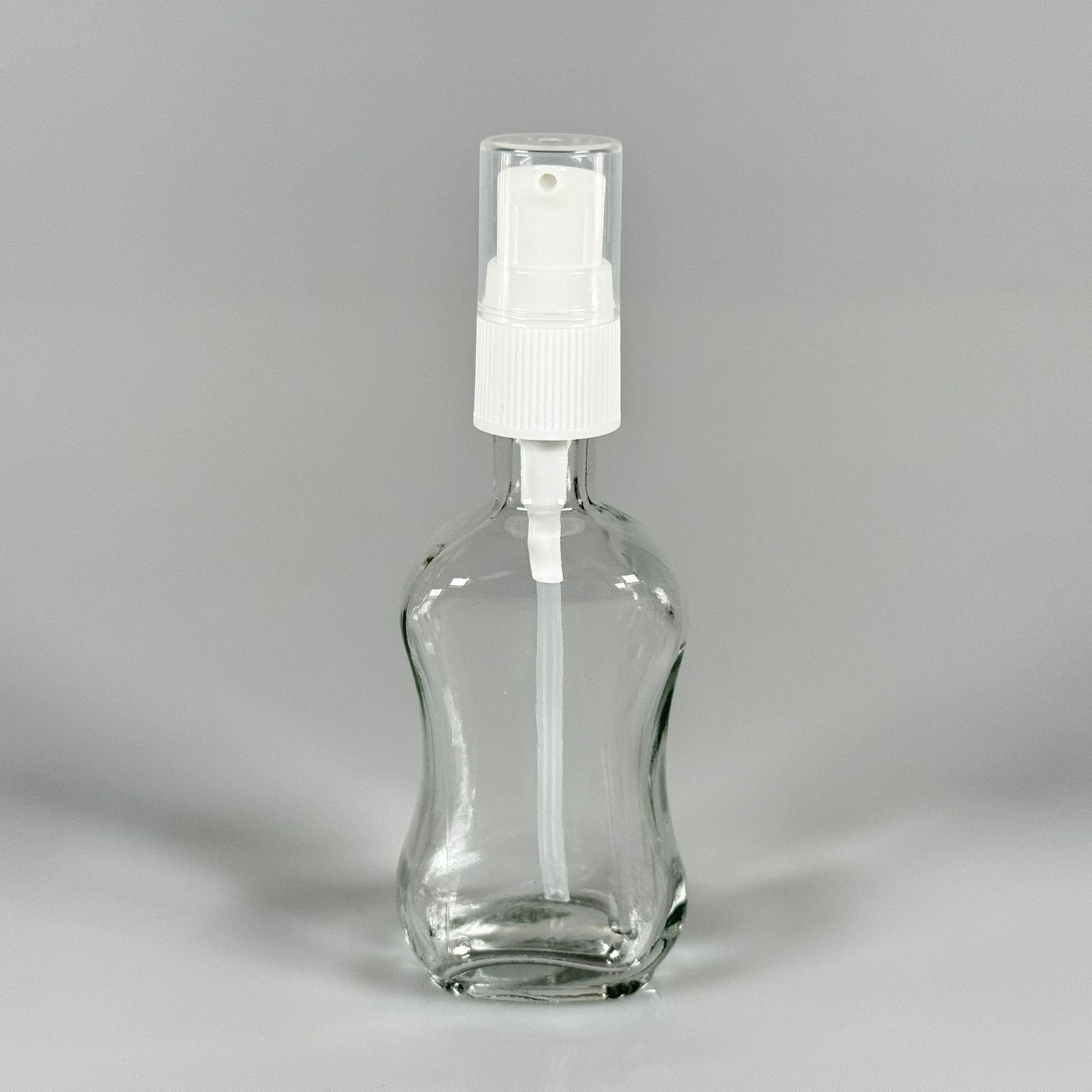 50 CC BOĞAZLI İNCE BELLİ CAM ŞİŞE - BEYAZ LOSYON POMPALI - 50 ML PRESTİJLİ ŞİŞE