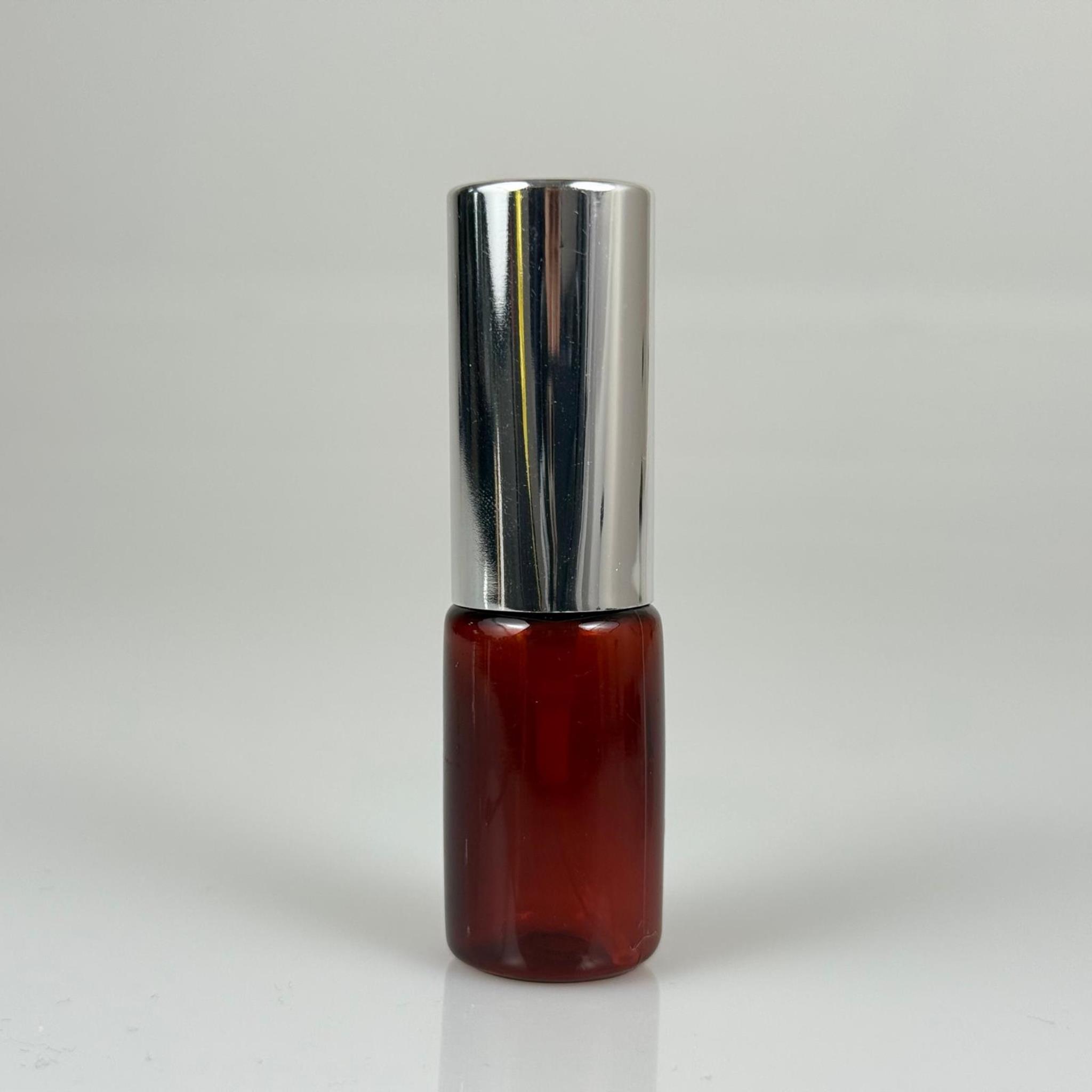 10 ML PET KOLONYA, PARFÜM VB ŞİŞELERİ - METAL ALÜMİNYUM GÜMÜŞ KAPAK + VİDALI SPREY + 10 CC AMBER SHOT ŞİŞE SET TAKIM