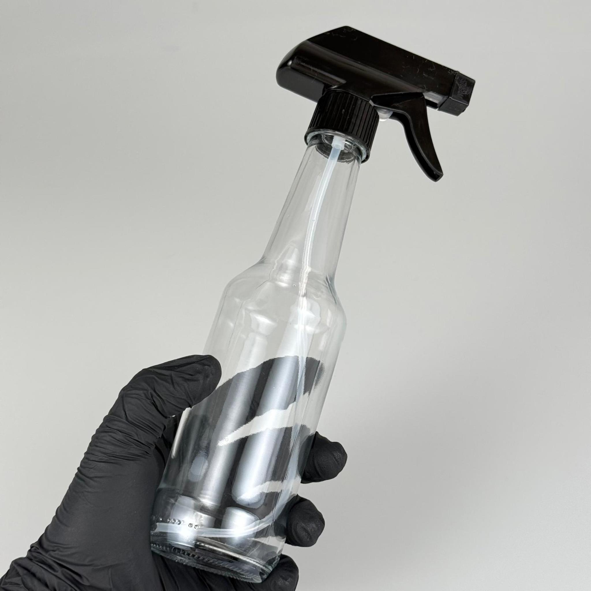 250 CC BOĞAZLI CAM ŞİŞE - SİYAH TETİK SPREYLİ - 250 ML CAM SPREYLİ ŞİŞE