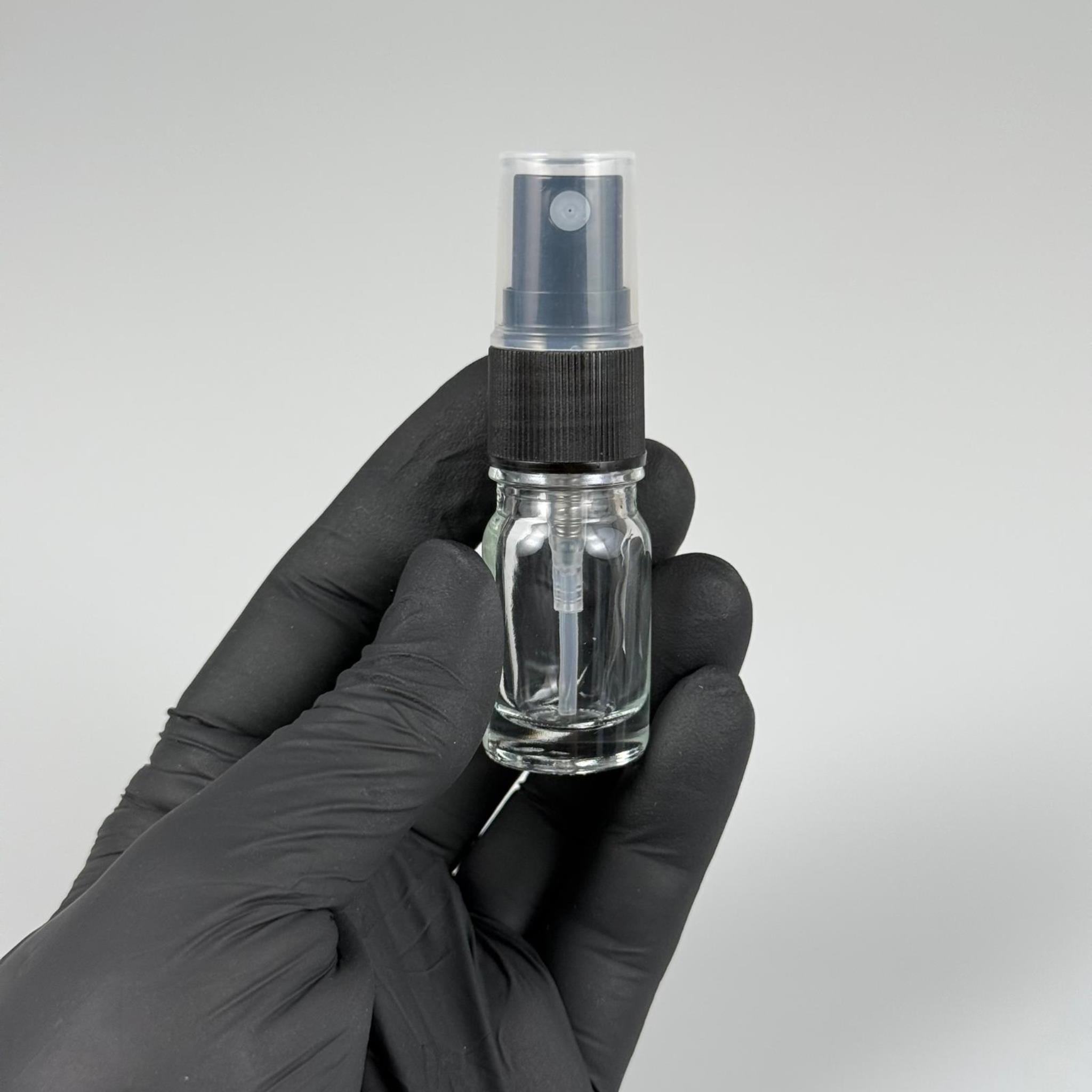 5 CC ŞEFFAF CAM ŞİŞE - SİYAH SPREYLİ - 5 ML SAYDAM FISFIS ŞİŞE