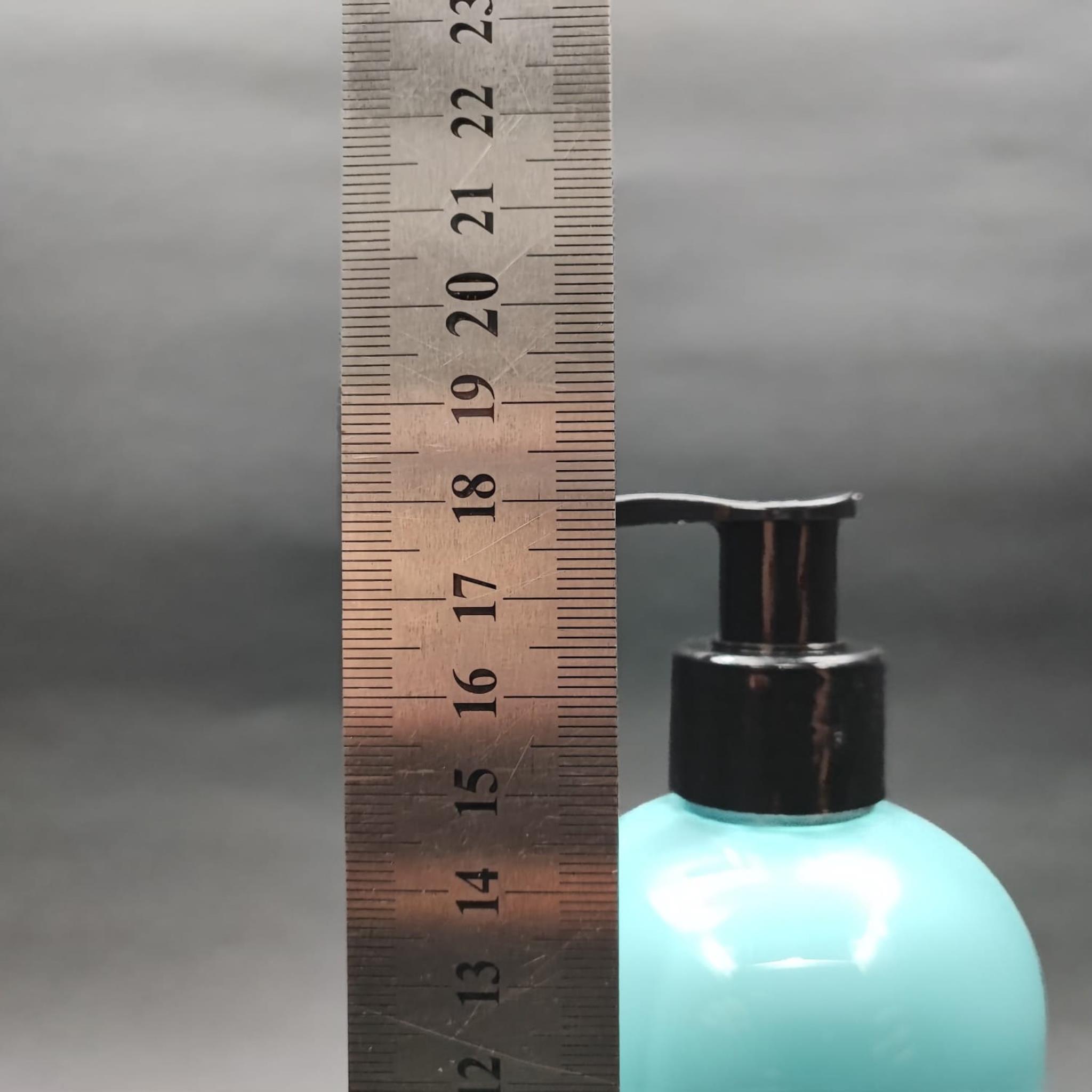 400 CC OVAL BOYUNLU SİLİNDİR PET ŞİŞE (30 GR) - SİYAH POMPALI - 400 ML PLASTİK ŞİŞE - TURKUAZ