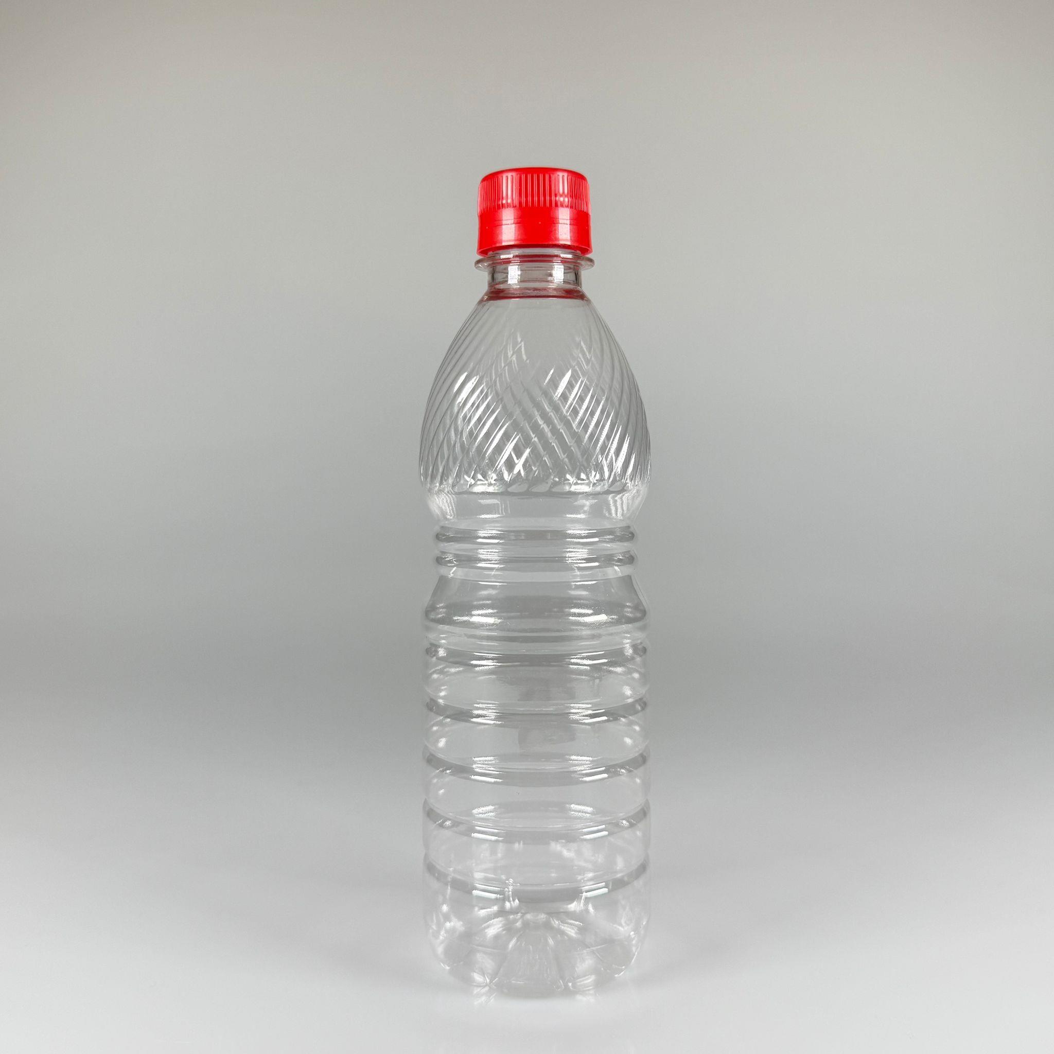 0,5 LT KİLİTLİ KAPAKLI PET ŞİŞE - KIRMIZI KAPAKLI 500 CC BOŞ PET ŞİŞE