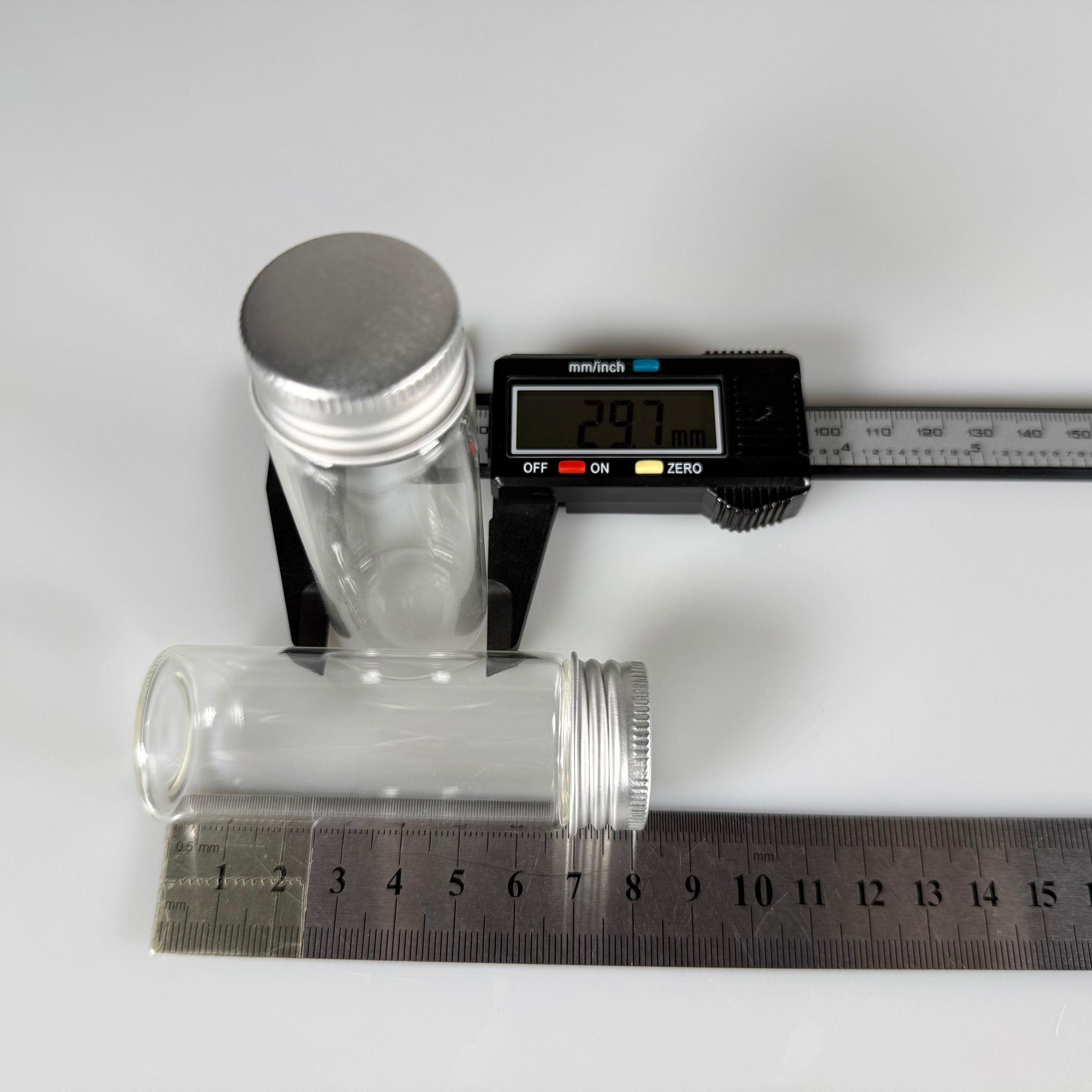 40 CC CAM KAVANOZ + GÜMÜŞ METAL KAPAK + SIZDIRMAZ KÖR TIPA TAKIM