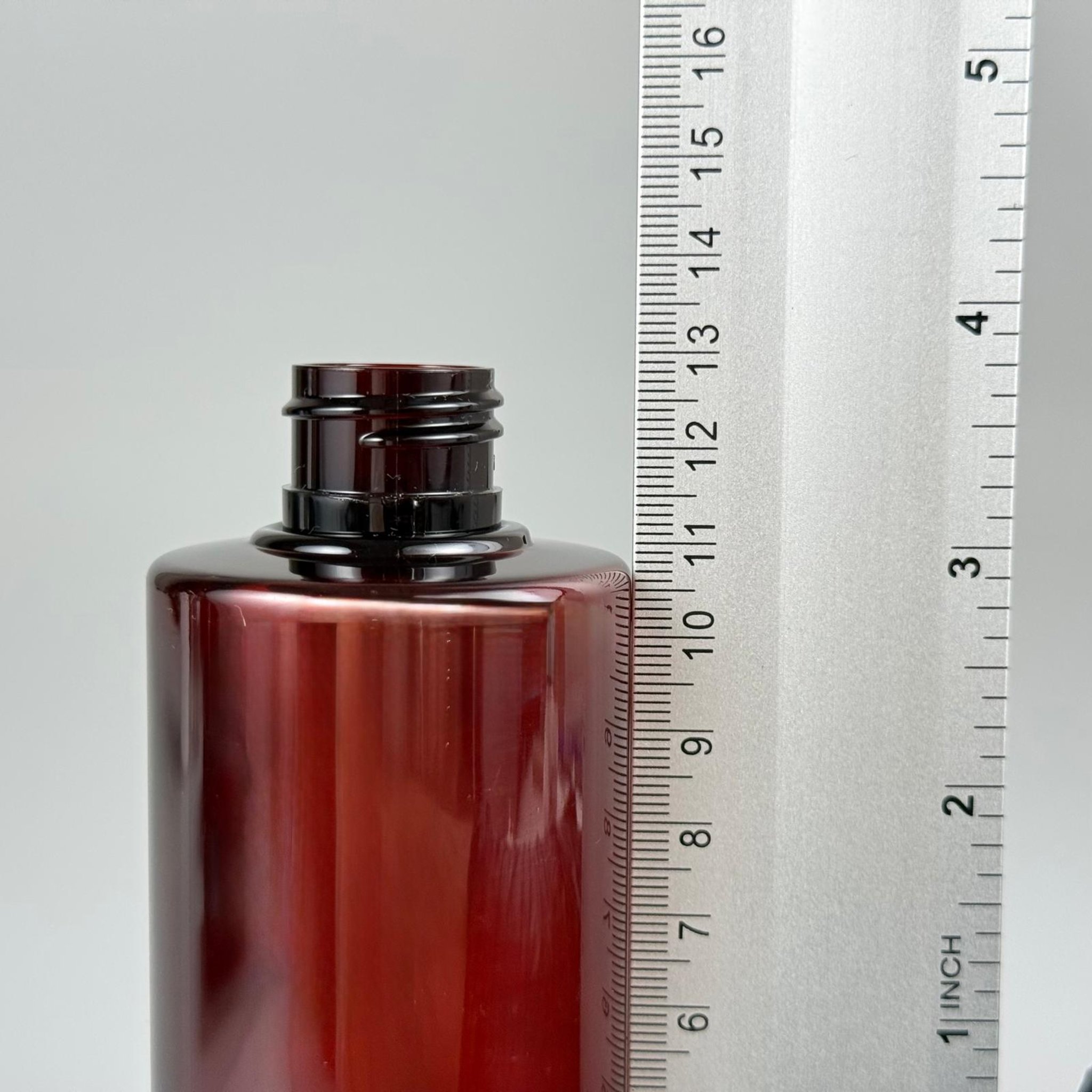 200 CC AMBER SİLİNDİR KÜT BOYUN PET ŞİŞE (25 GR) 24 MM