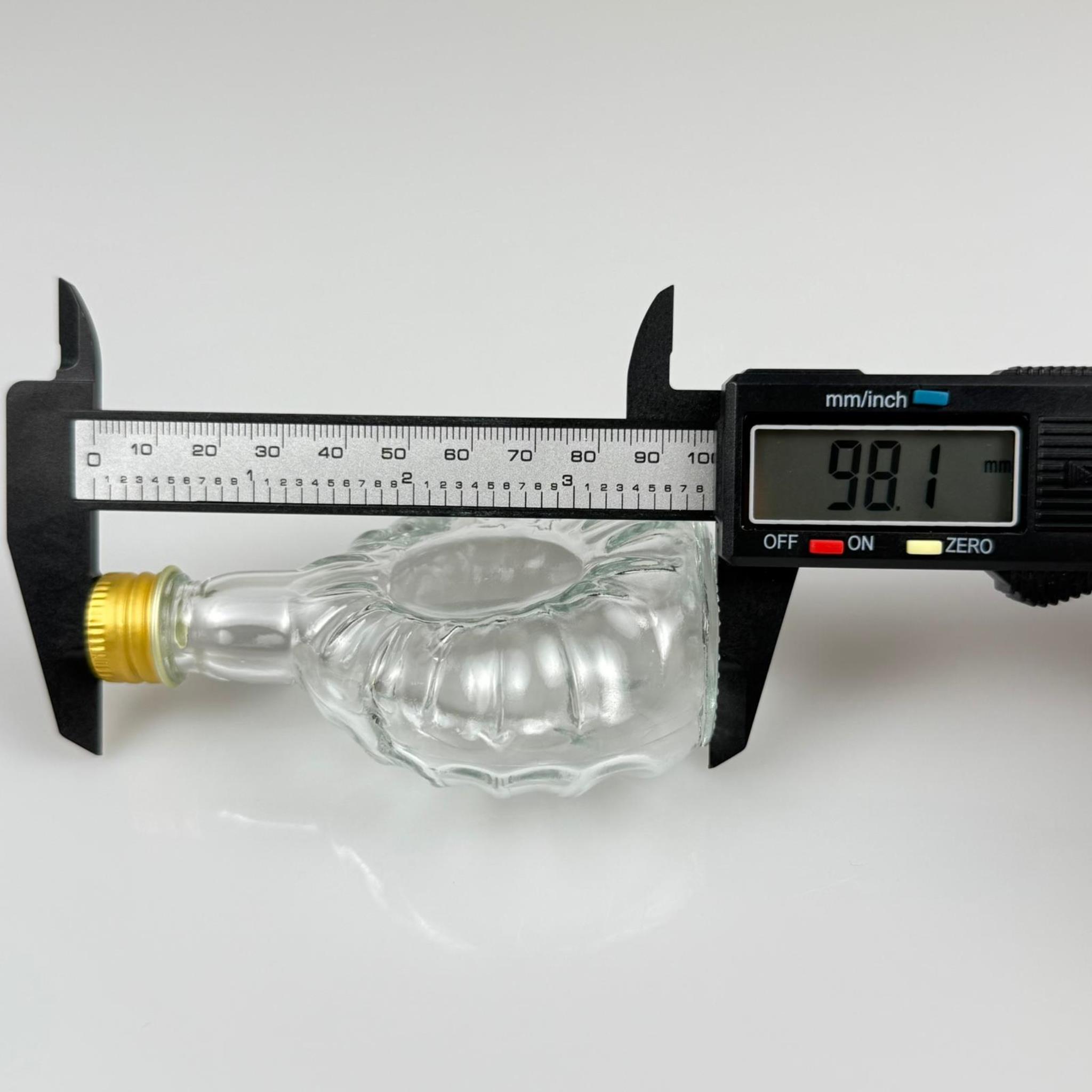 50 CC BOĞAZLI YASSI CAM ŞİŞE - GOLD METAL KAPAKLI - 50 ML PRESTİJLİ ŞİŞE