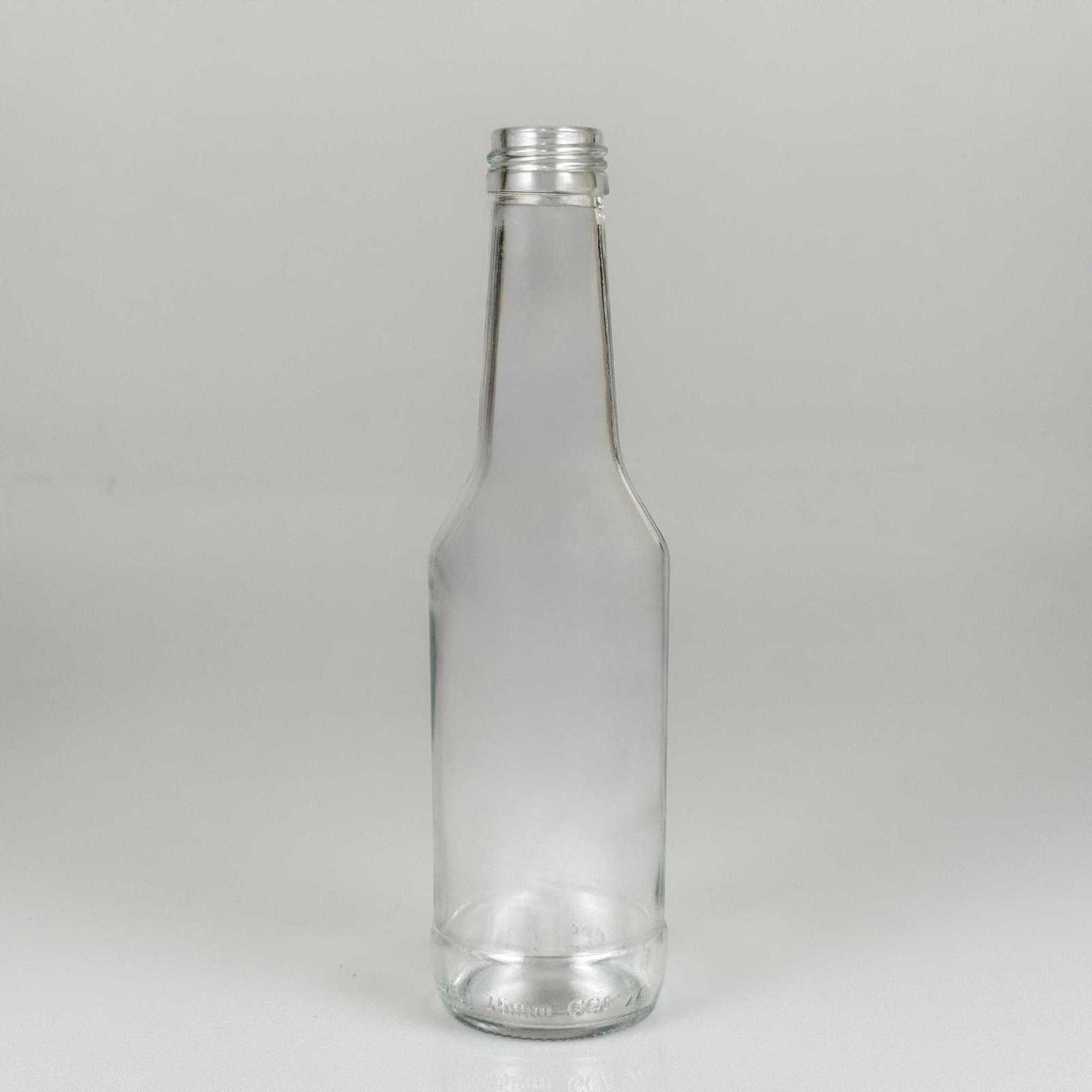 250 CC CAM ŞİŞE ŞEFFAF (28 AĞIZ VİDALI) - 250 ML CAM ŞİŞE KAPAKSIZ