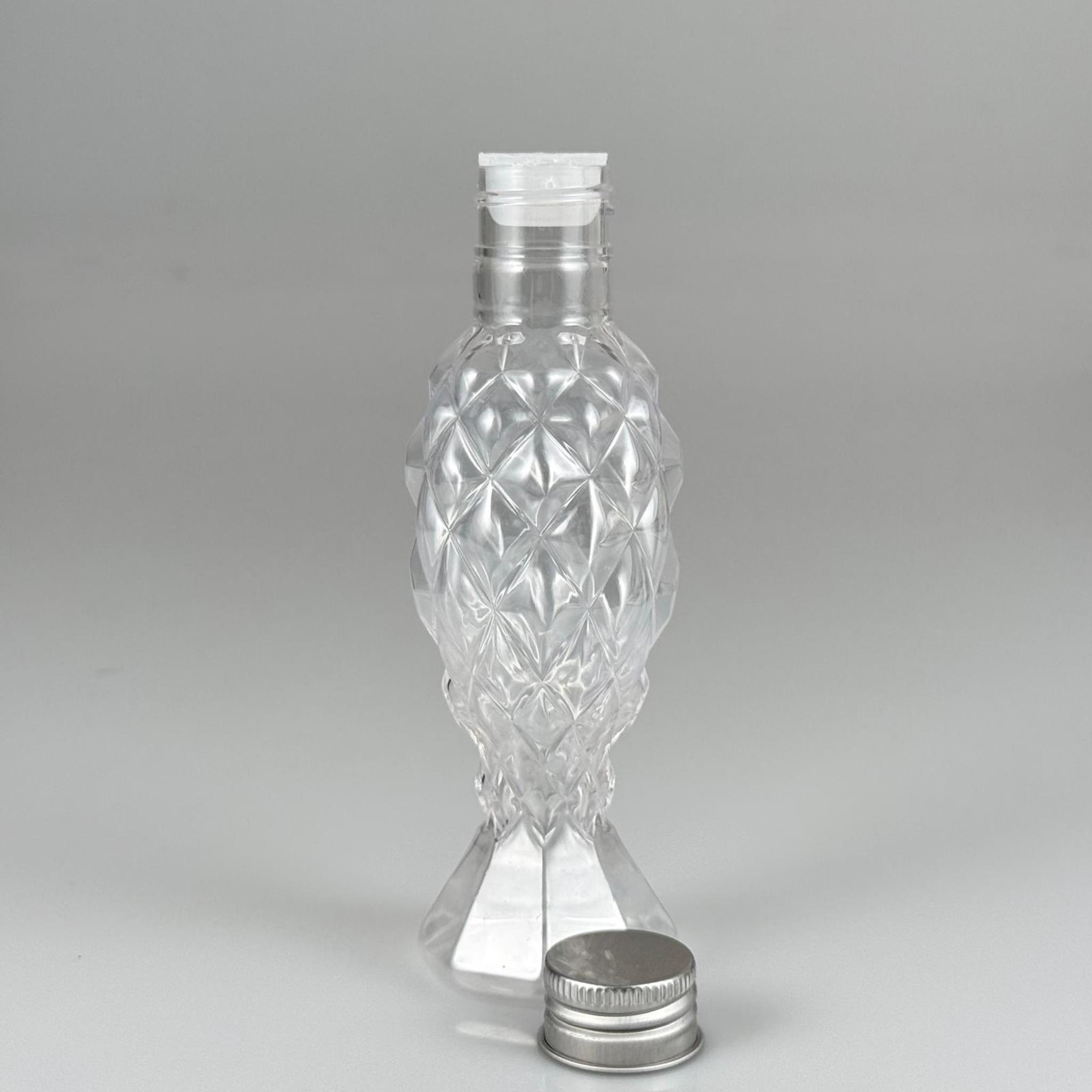 100 CC CAMPET BALIKSIRTI PET KOLONYA ŞİŞESİ (24 AĞIZ) + KÖPÜK CONTALI GÜMÜŞ METAL ALÜMİNYUM KAPAK + KOLONYA TIPALI TAKIM - 100 ML KAPAKLI CAMPET PALSTİK ŞİŞELER