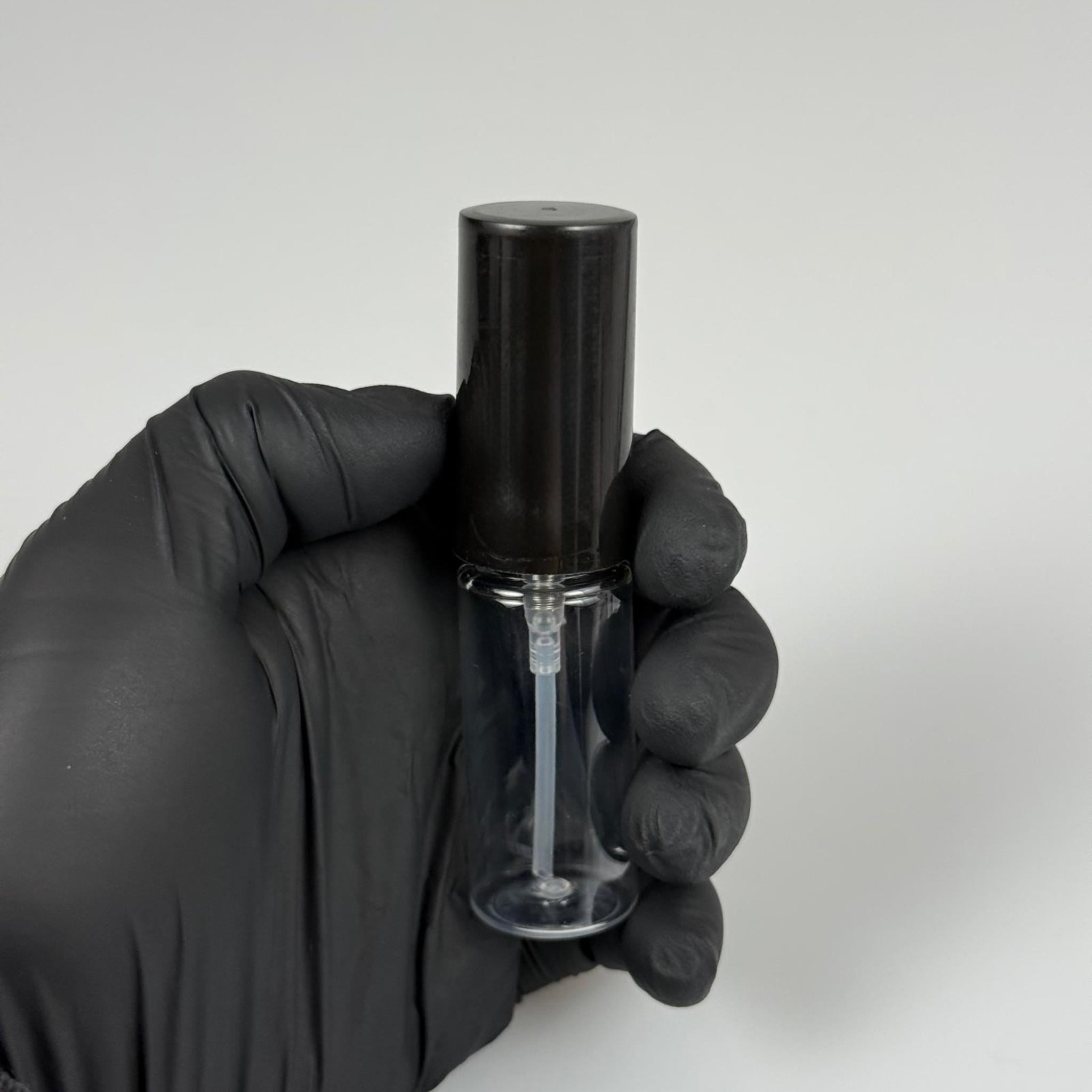 15 CC ŞEFFAF PARFÜM ŞİŞESİ PLASTİK - SİYAH SPREY + SİYAH KAPAK - 15 ML PARFÜM ŞİŞESİ PET