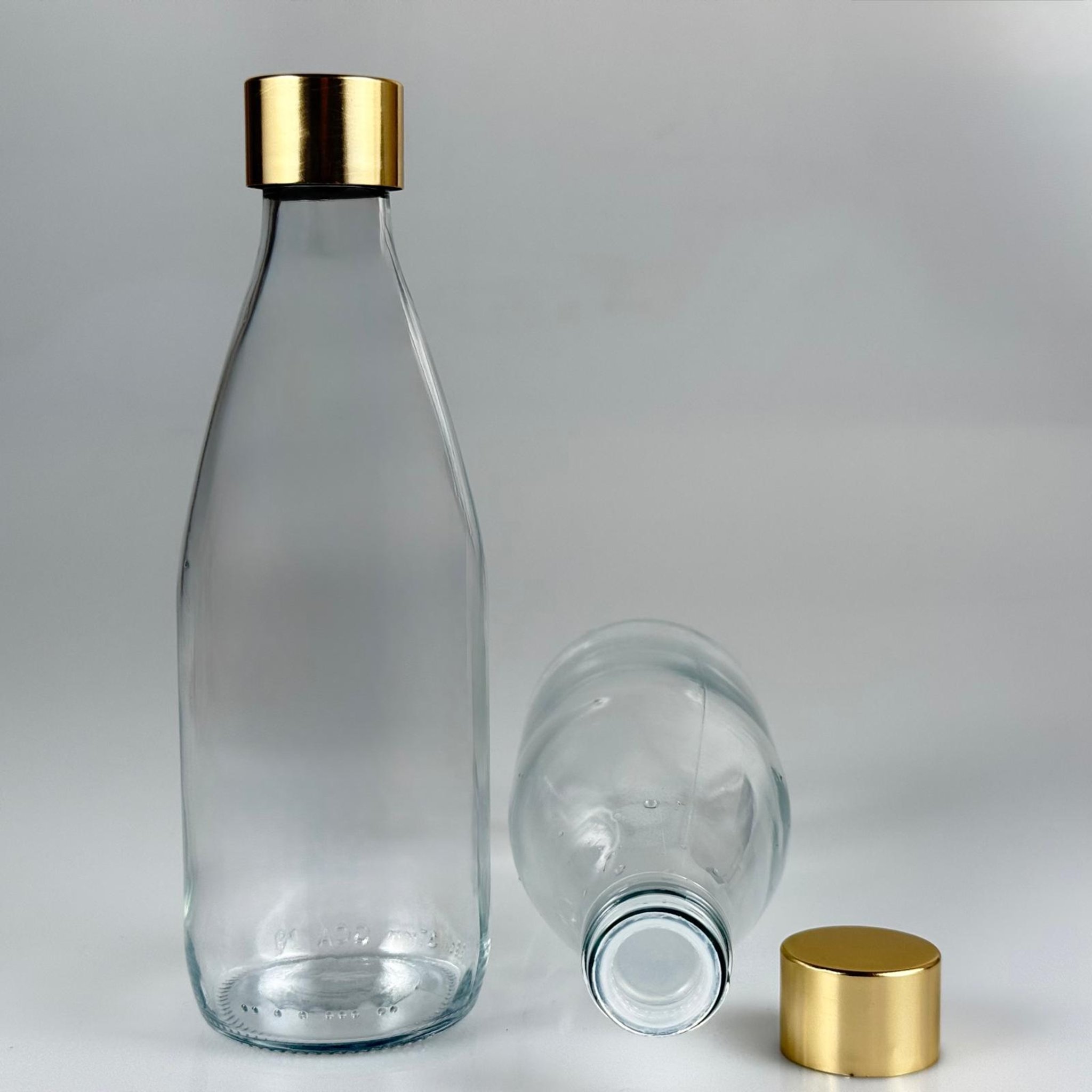 330 CC CAM ŞİŞE + ALÜMİNYUM KAPLAMALI GOLD KAPAKLI + KÖR TIPALI TAKIM - 330 ML ŞİŞE