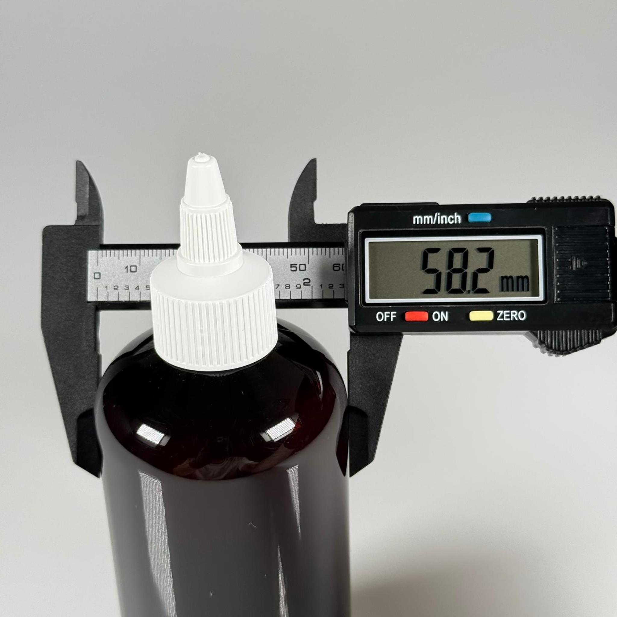 YAĞ, SOS, ACI SOS, SİRKE, SRIRACHA, MÜREKKEP, TUTKAL AKITICI VB BOŞ ŞİŞELERİ - BEYAZ SİVRİ TWİST AKITICI KAPAK + 250 ML AMBER ZEYNEP PET PLASTİK ŞİŞE TAKIM