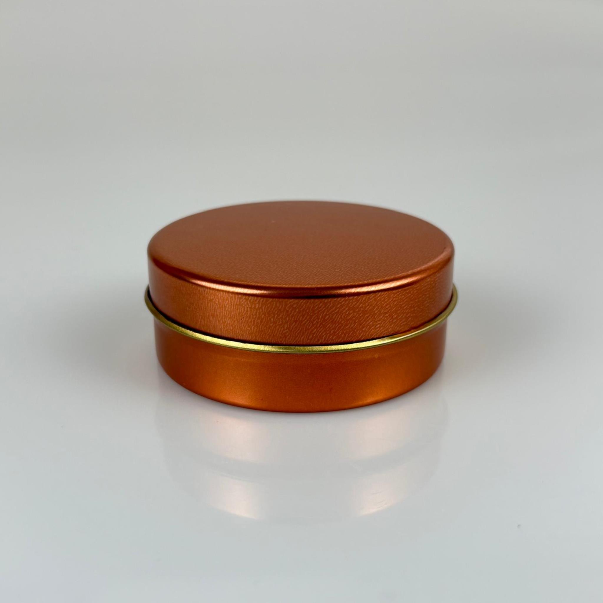 100 CC TENEKE KUTU - ROSE - ROSE KAPAKLI - METAL AMBALAJ - MUM TENEKESİ 77 X 28 MM