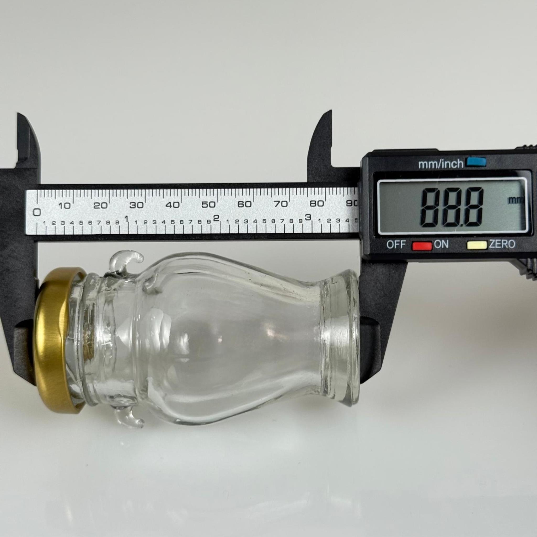 60 CC AMPHORA CAM KAVANOZ - GOLD METAL KAPAKLI - 60 ML CAM KAVANOZ - TEK KULPLU, KULPSUZ VEYA ÇİFT KULPLU GELEBİLİR