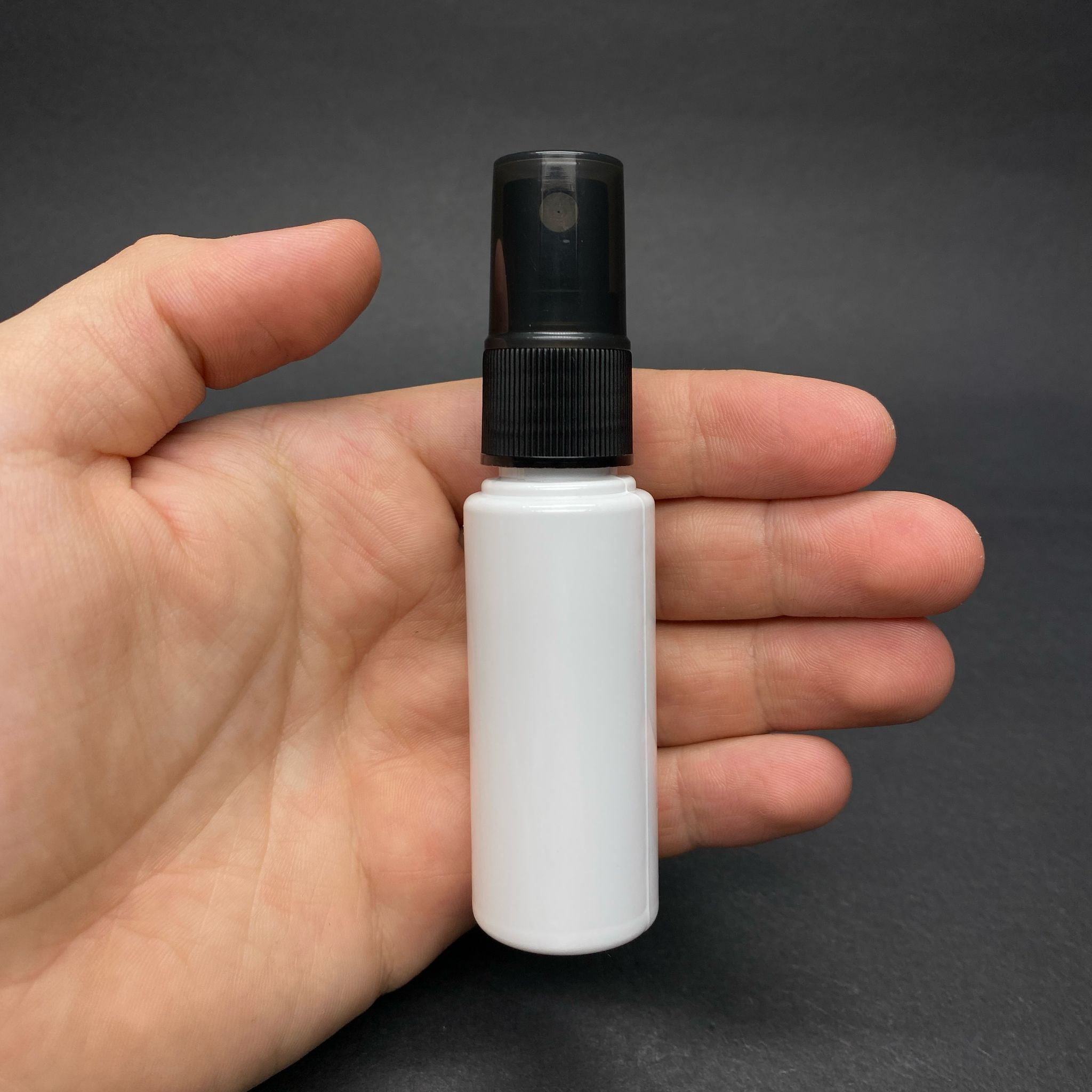 30 CC BEYAZ PET ŞİŞE - SİYAH SPREYLİ TESTER 30 ML PLASTİK ŞİŞE