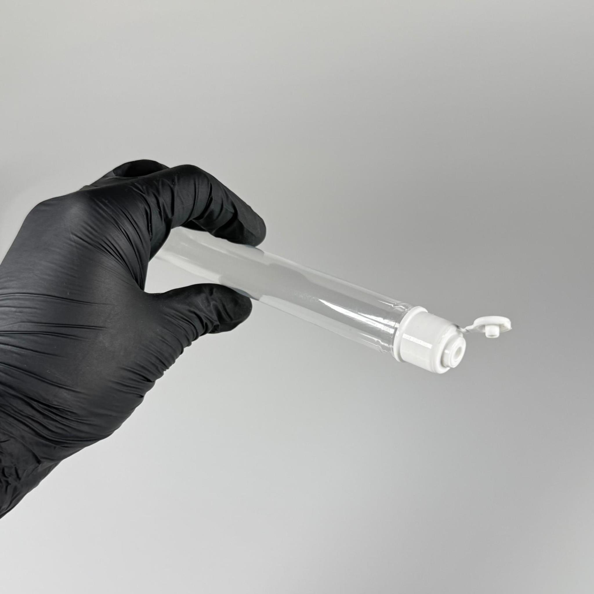 16 CM TÜP - 45 CC UZUN İNCE PET ŞİŞE - BEYAZ AKITICI FLİPTOP KAPAKLI TAKIM - UZUN PLASTİK DAMLATMA ŞİŞESİ