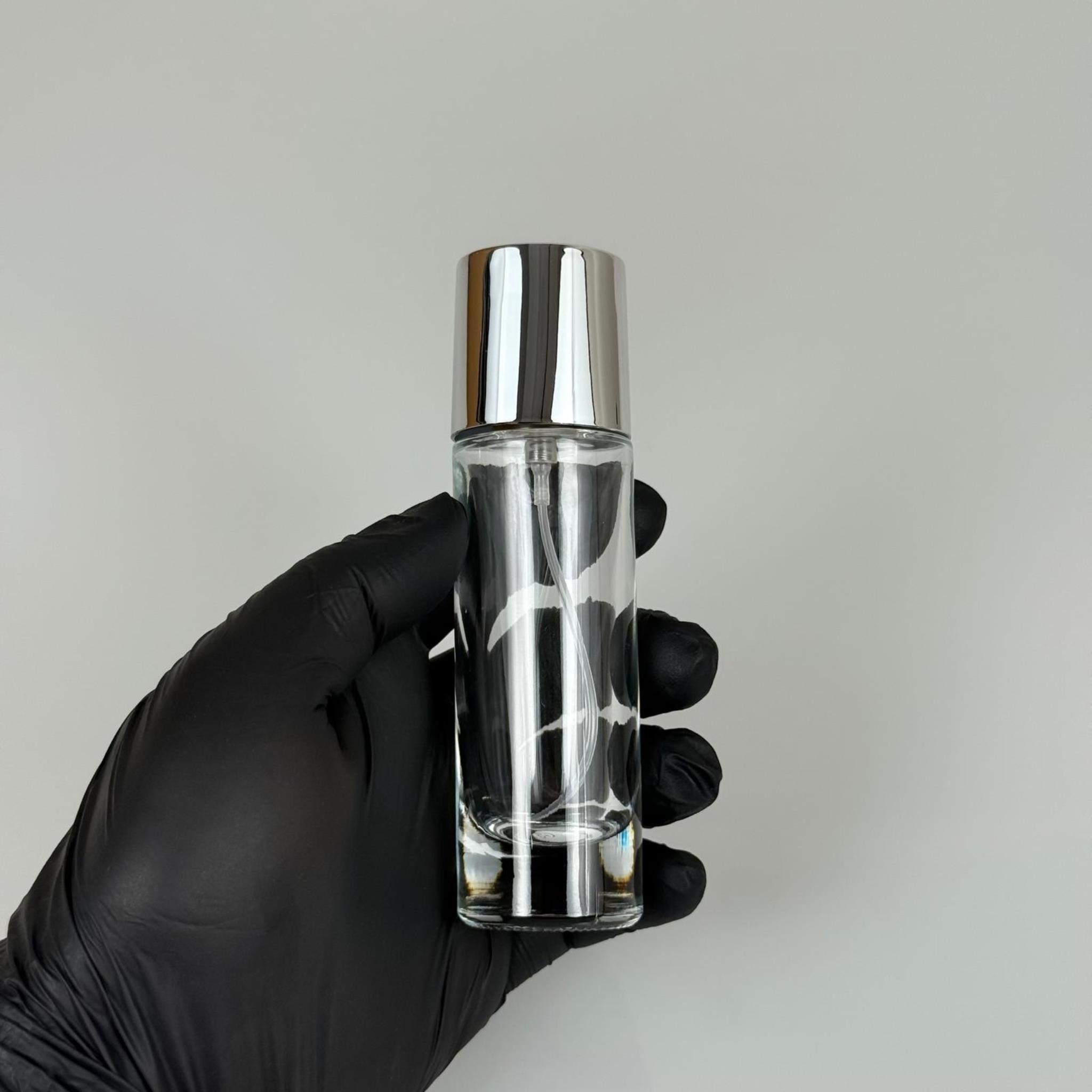 30 ML SİLİNDİR UZUN MODEL PARFÜM ŞİŞESİ - GOLD METAL SPREYLİ + GÜMÜŞ GENİŞ KAPAKLI (AĞIZ 15 MM GEÇME KOLAY KAPAMA)