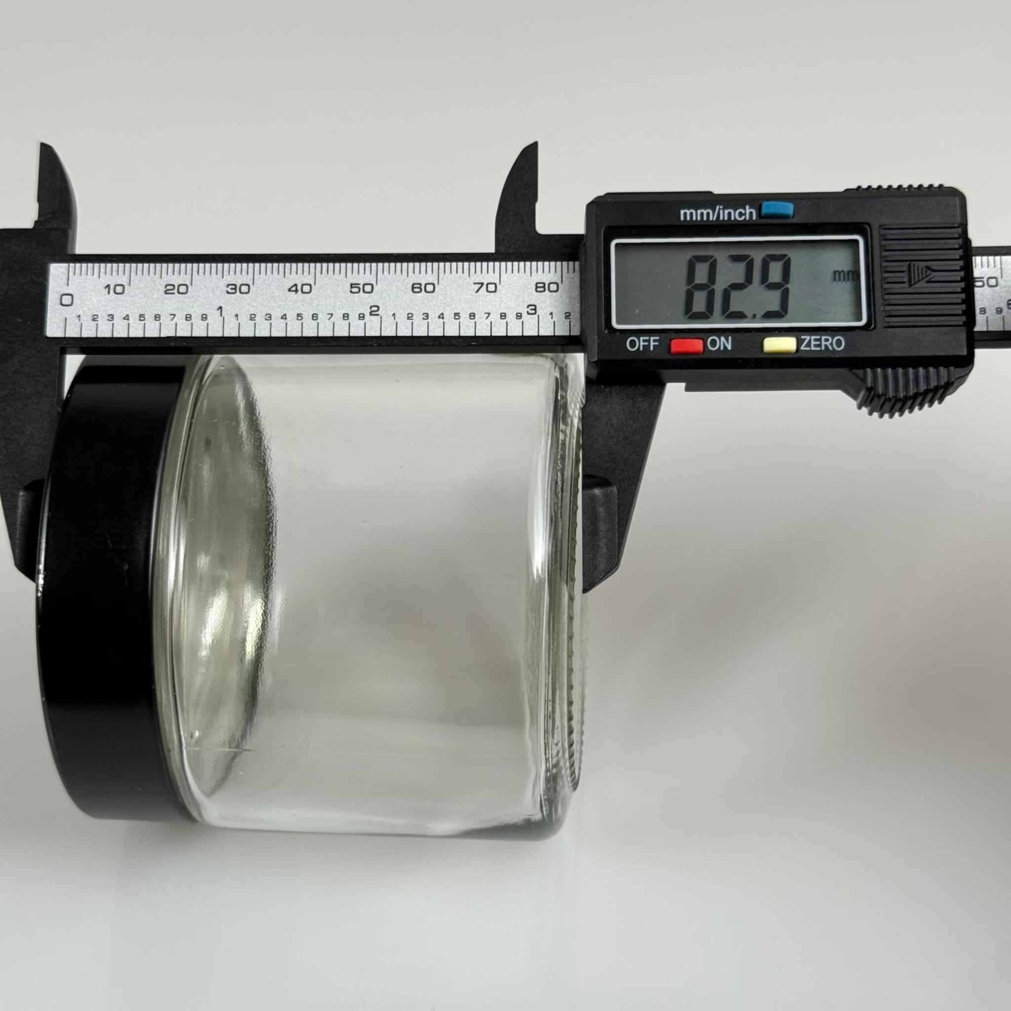 370 CC ALMAN KAVANOZ - SİYAH KAPAKLI - 370 ML DERİN KAPAKLI CAM KAVANOZ