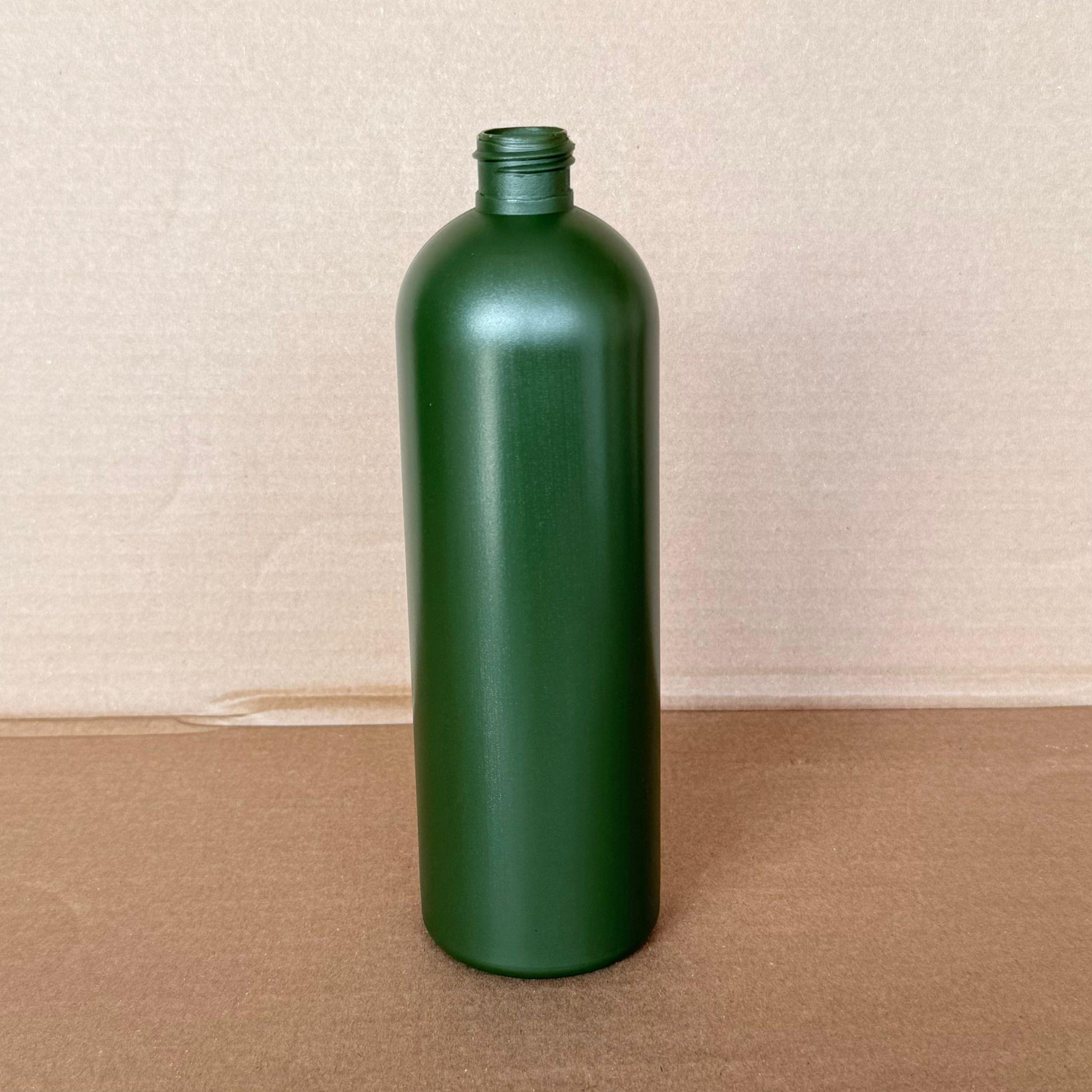 500 CC YEŞİL SİLİNDİR MODEL MAT SIKILABİLİR POLİETİLEN ŞİŞE KAPAKSIZ 47 GRAM (24 AĞIZ)