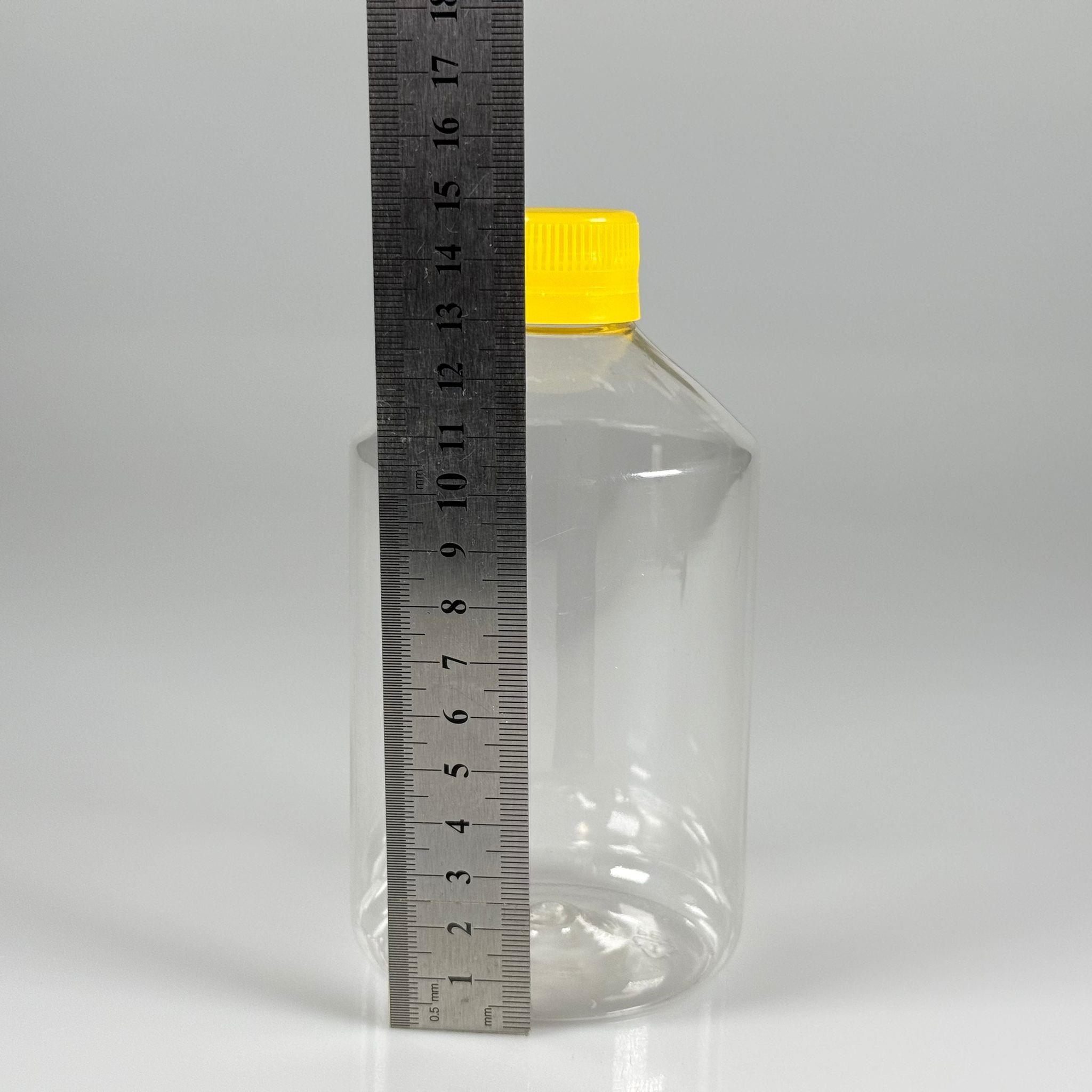 500 CC KÜT BOYUNLU ŞEFFAF PET ŞİŞE  - SARI KİLİTLİ KAPAKLI - 500 ML KALIN PET ŞİŞE