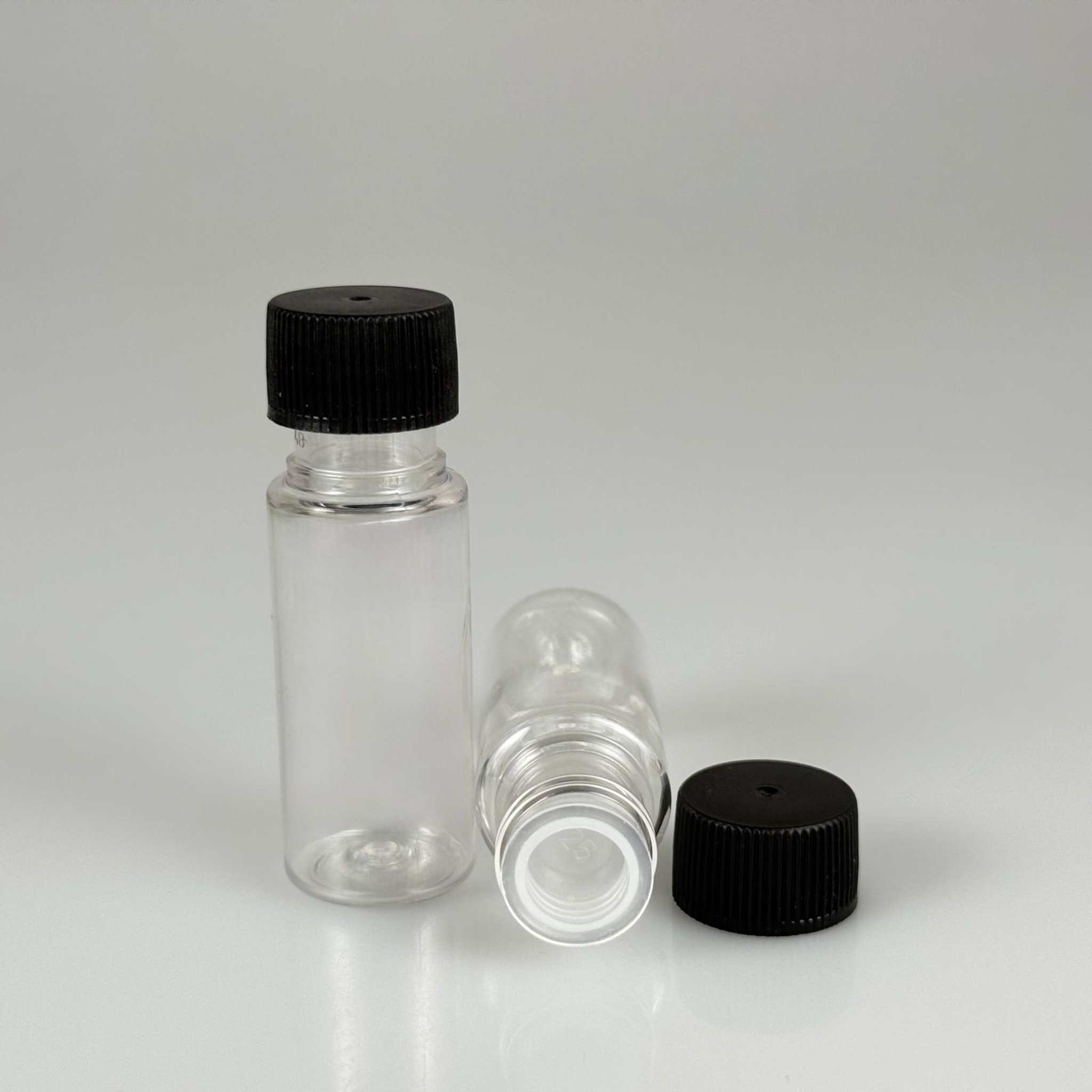 15 ML PET ŞİŞE + CONTALI SİYAH KAPAK + KÖR TIPA TAKIM - 15 CC SIZDIRMAZ BOŞ PLASTİK ŞİŞELER