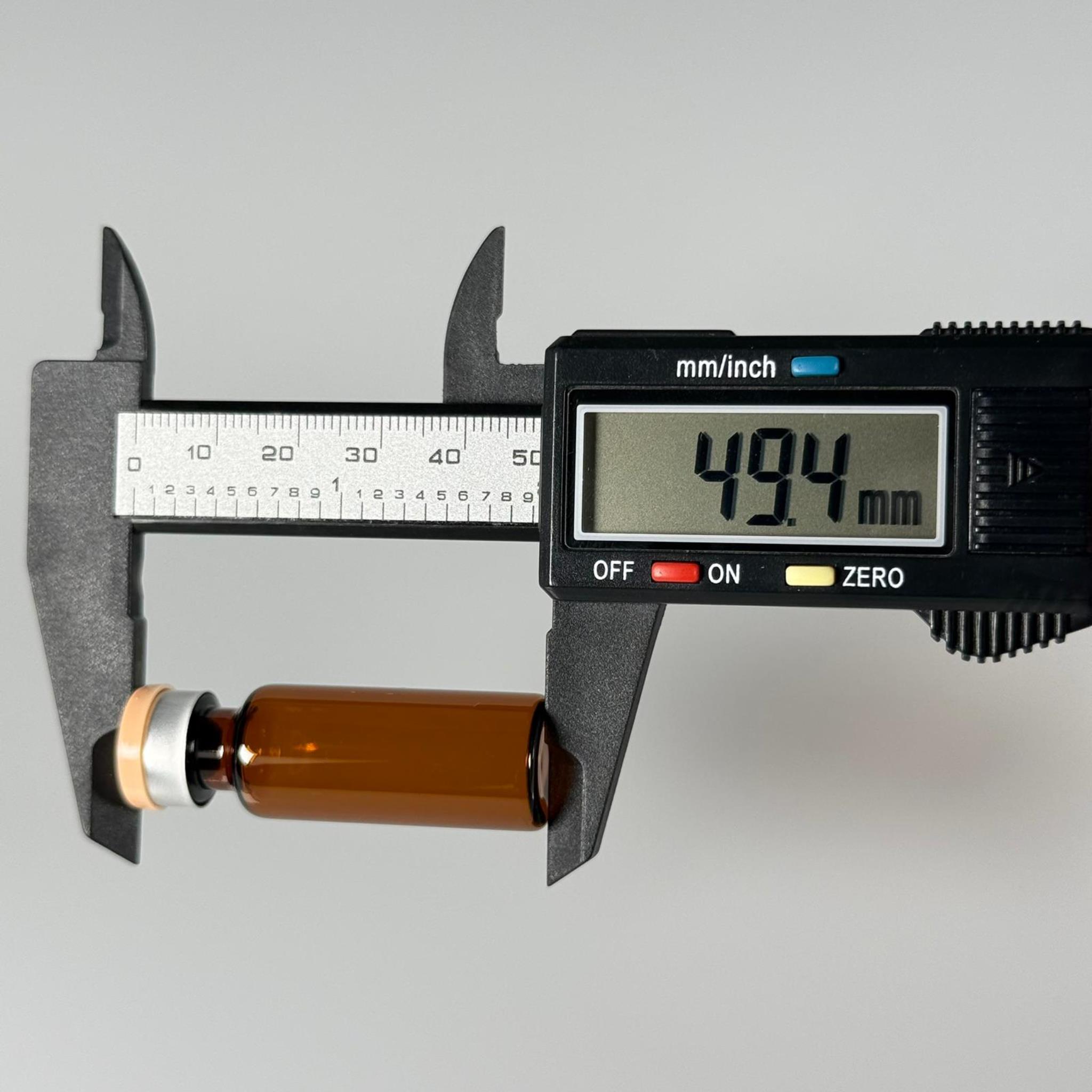 4 ML vial flakon şişe - 13 ağız 4 cc amber cam ilaç şişesi + kauçuk butil enjektör tıpası + bej alüminyum kapaklı takım