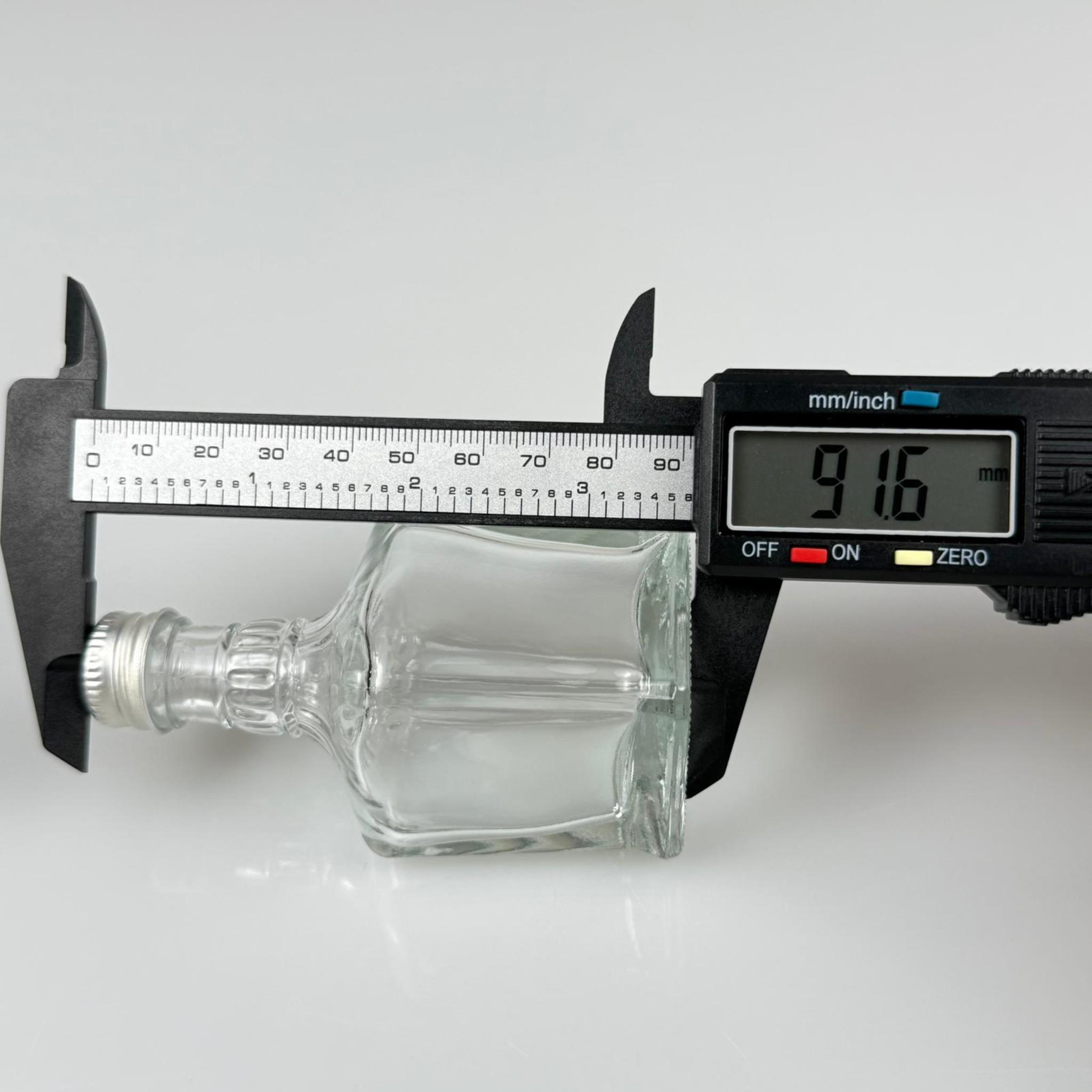 50 CC BOĞAZLI KONİK CAM ŞİŞE - GÜMÜŞ METAL KAPAKLI - 50 ML PRESTİJLİ ŞİŞE