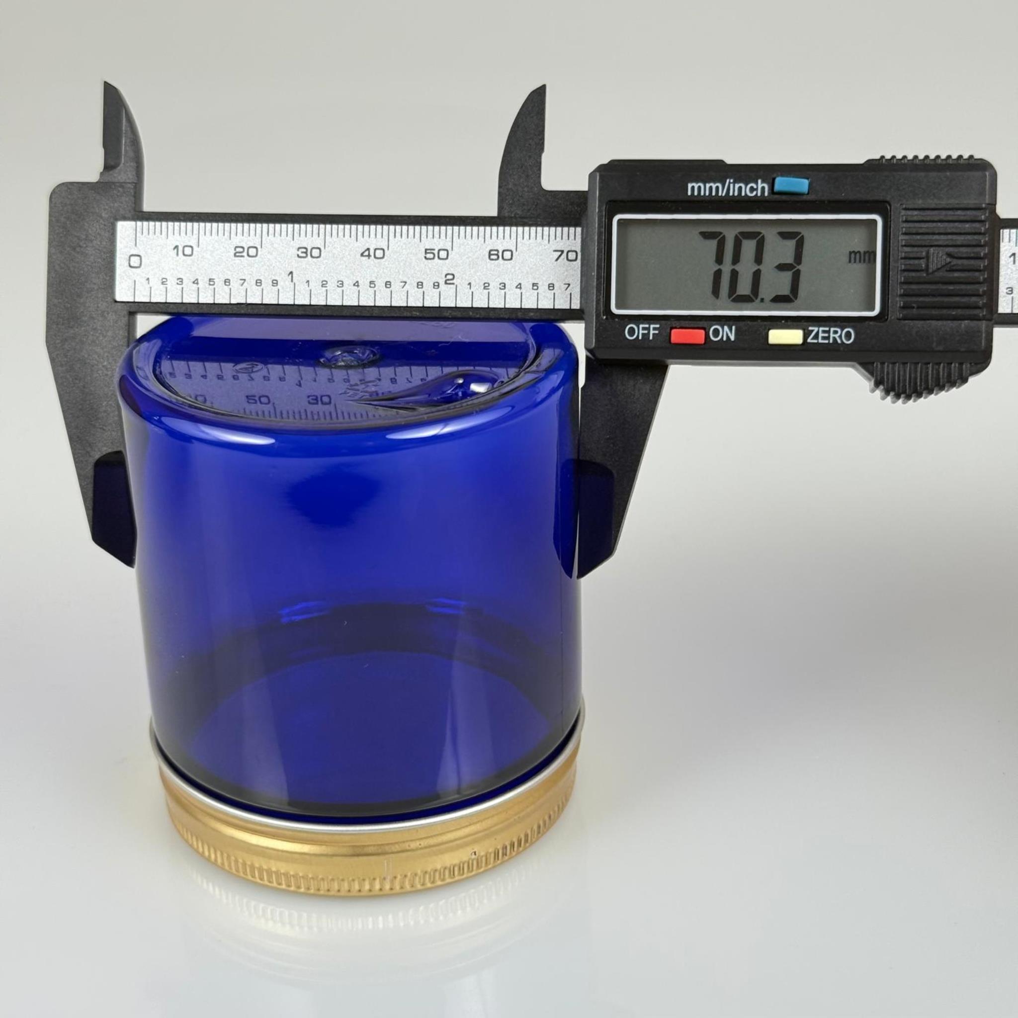250 ML SERT PET KAVANOZ + GOLD METAL KAPAK + İÇ TIPA - 250 CC KALIN MAVİ PLASTİK KAVANOZ GOLD METAL KAPAKLI İÇ TIPALI TAKIM - KREM KAVANOZLARI
