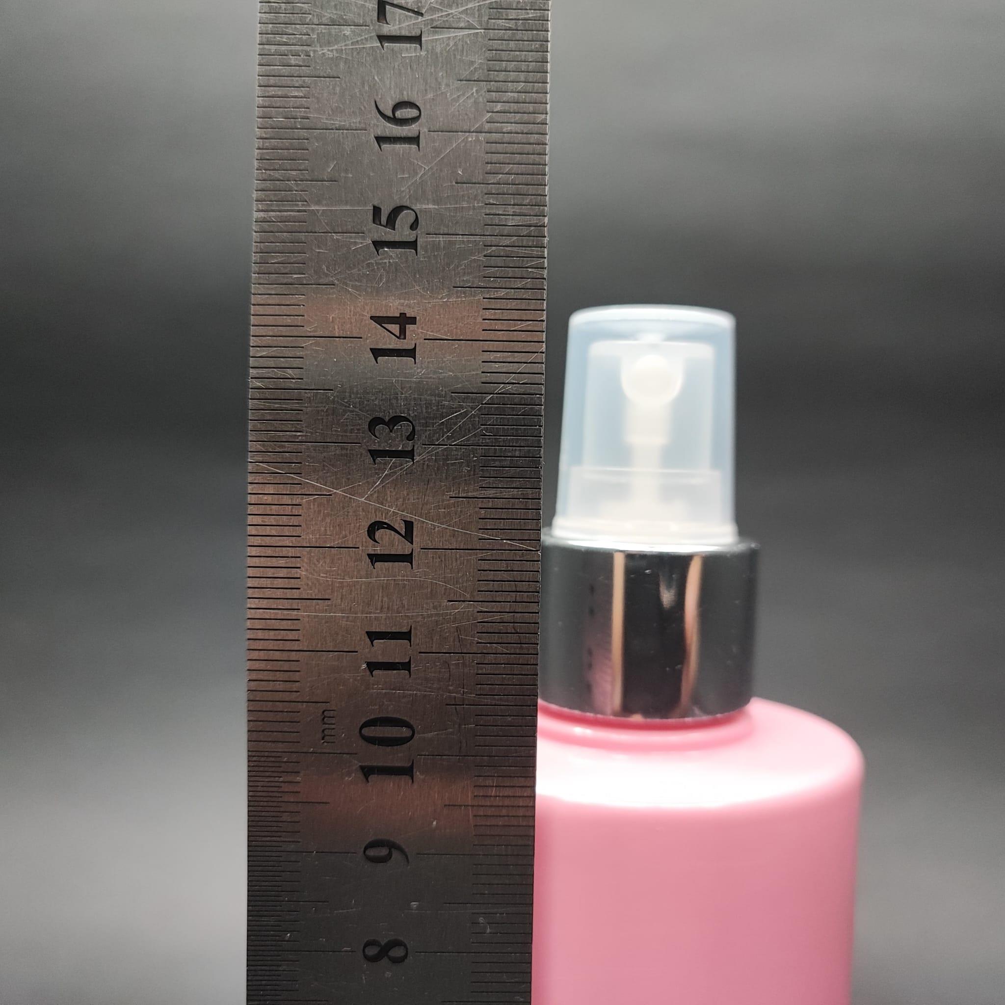 200 CC KÜT BOYUNLU SİLİNDİR PET ŞİŞE (24 GR) - GÜMÜŞ SPREYLİ - 200 ML PLASTİK ŞİŞE - PEMBE