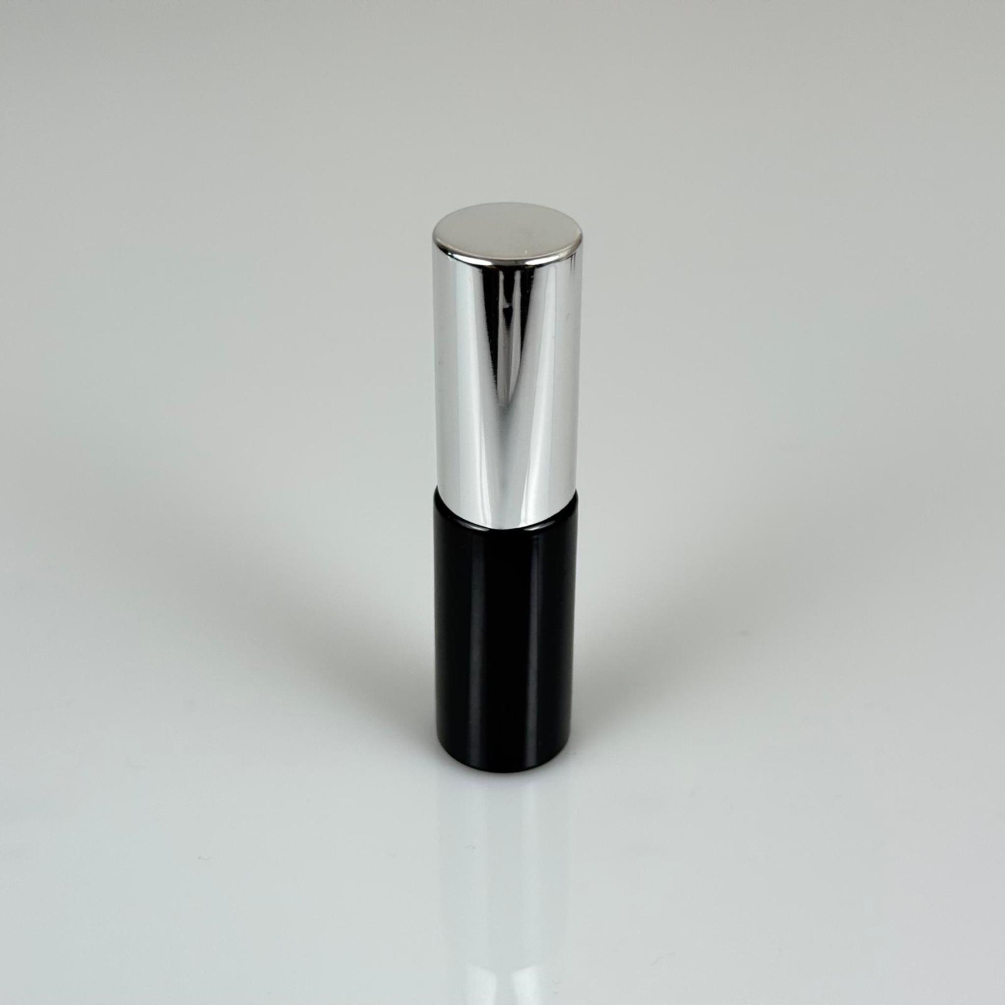 15 ML PET KOLONYA, PARFÜM VB ŞİŞELERİ - METAL ALÜMİNYUM GÜMÜŞ KAPAK + VİDALI SPREY + 15 CC SİYAH ŞİŞE SET TAKIM