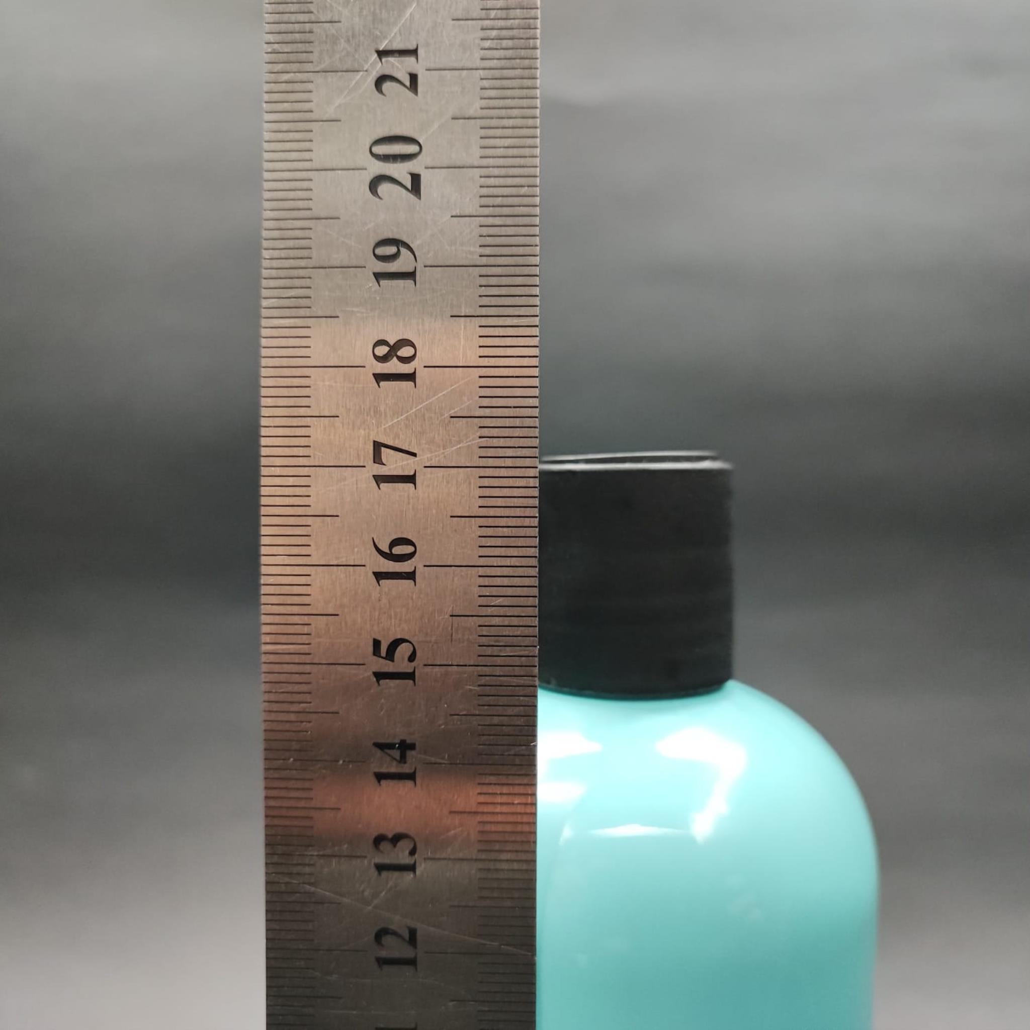 400 CC OVAL BOYUNLU SİLİNDİR PET ŞİŞE (30 GR) - SİYAH DİSKTOP ŞAMPUAN KAPAKLI - 400 ML PLASTİK ŞİŞE - TURKUAZ