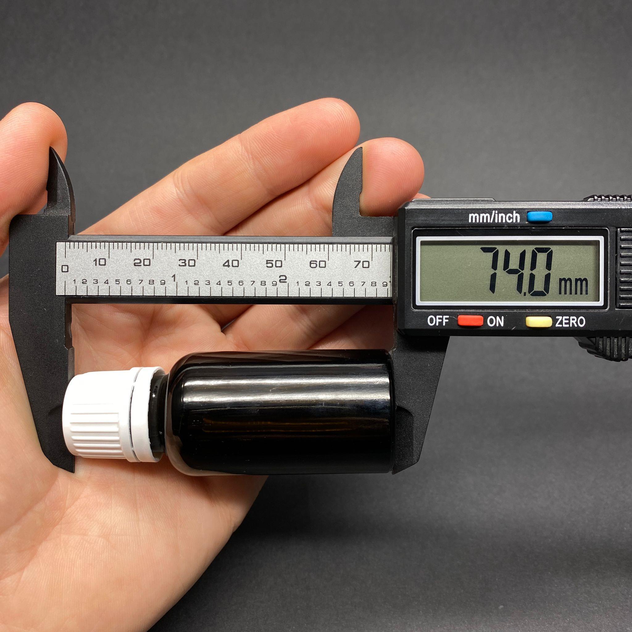 20 CC KOYU AMBER AMBER İÇTEN DAMLALIKLI (OPSİYONEL DAMLALIK) - BEYAZ KİLİTLİ KAPAKLI CAM ŞİŞE - 20 ML KOLONYA TIPALI CAM ŞİŞE