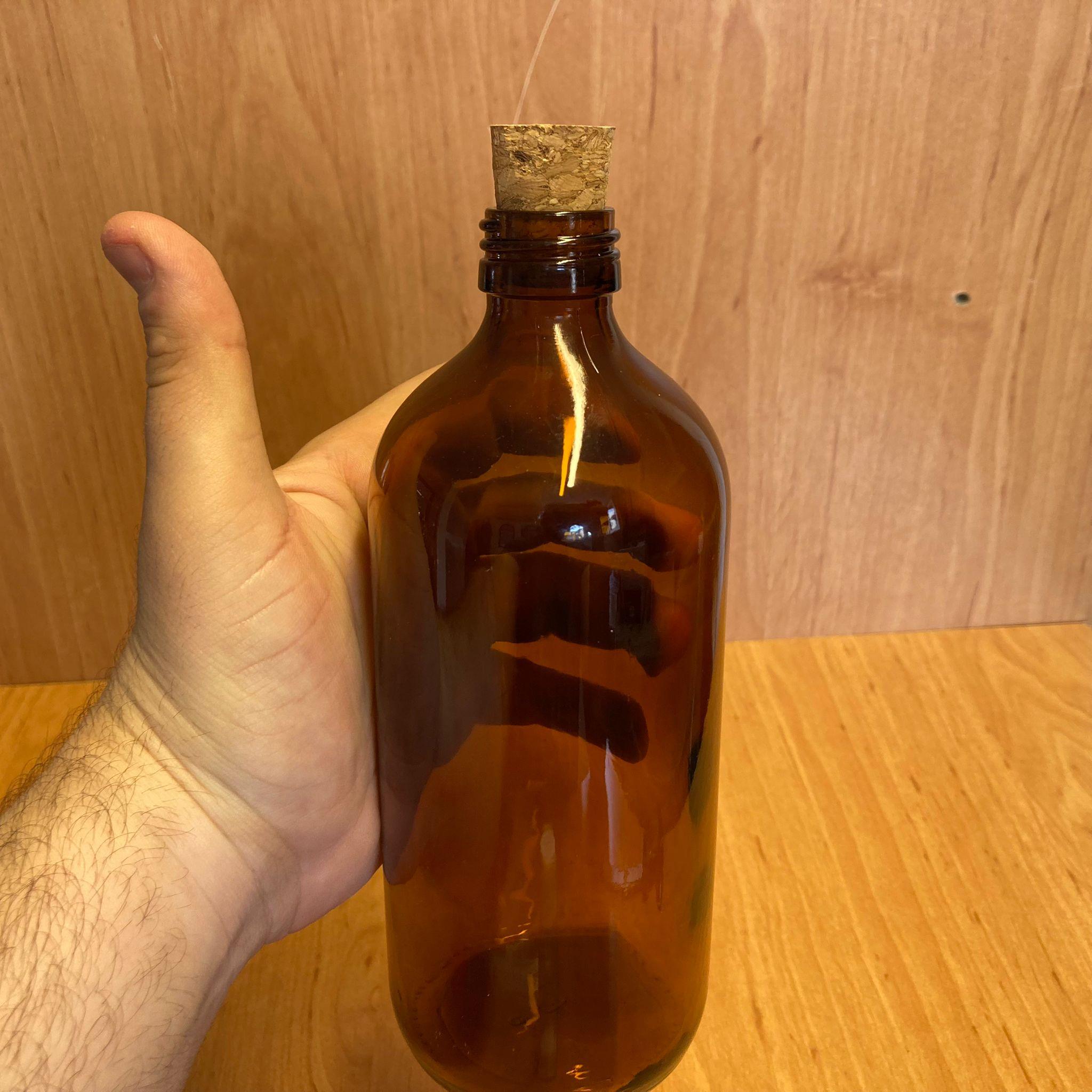 500 CC AMBER TOMBUL CAM ŞİŞE - MANTAR TIPALI - 500 ML MANTAR TIPALI KAHVERENGİ ŞİŞE