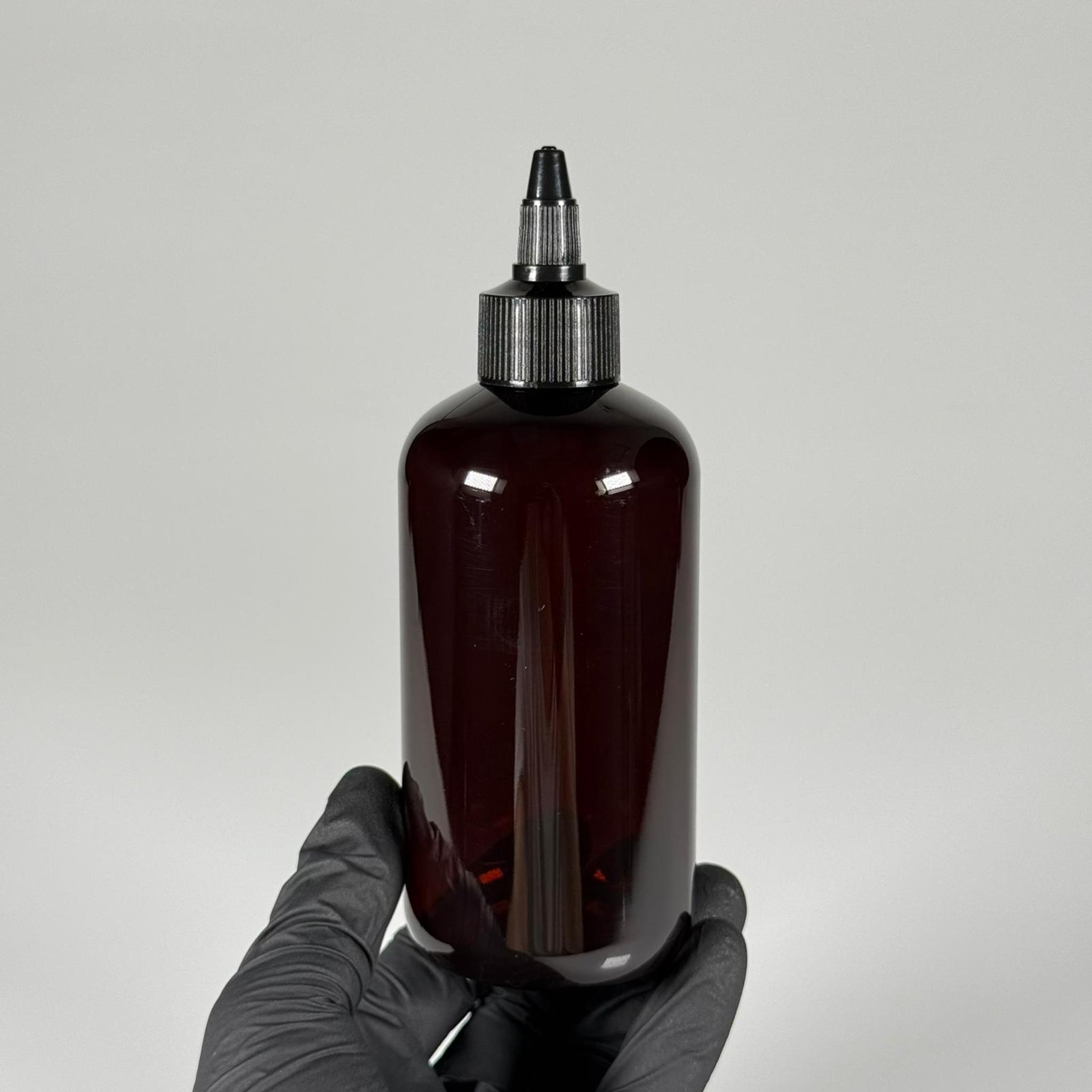 YAĞ, SOS, ACI SOS, SİRKE, SRIRACHA, MÜREKKEP, TUTKAL AKITICI VB BOŞ ŞİŞELERİ - SİYAH SİVRİ TWİST AKITICI KAPAK + 250 ML AMBER ZEYNEP PET PLASTİK ŞİŞE TAKIM