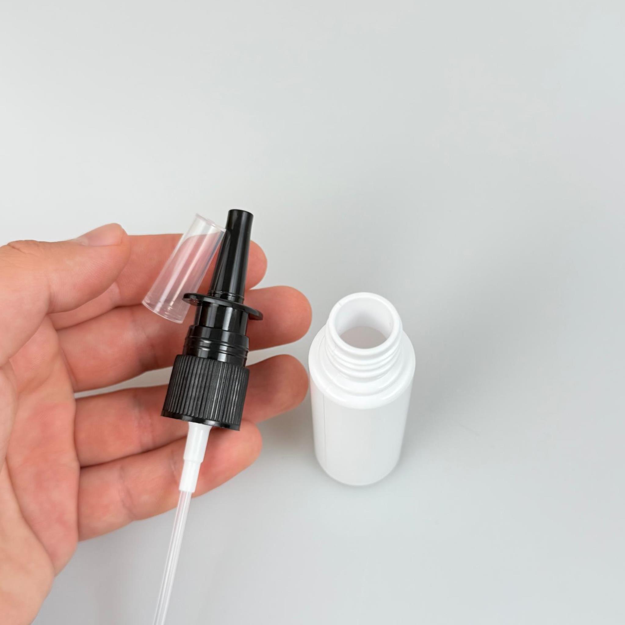 30 CC BEYAZ PET ŞİŞE- SİYAH NAZAL BURUN SPREYLİ 30 ML PLASTİK ŞİŞE