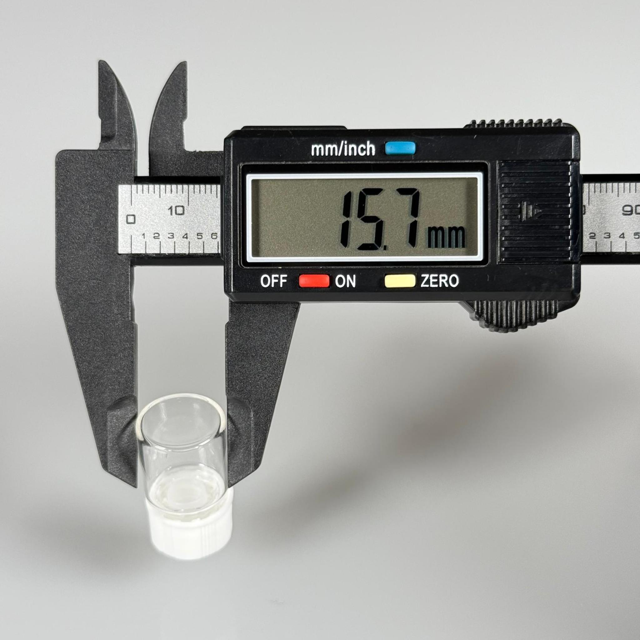 2 CC ŞEFFAF İNCE CAM ŞİŞE - BEYAZ KAPAKLI + İÇTEN DAMLALIKLI - 2 ML CAM ŞİŞE