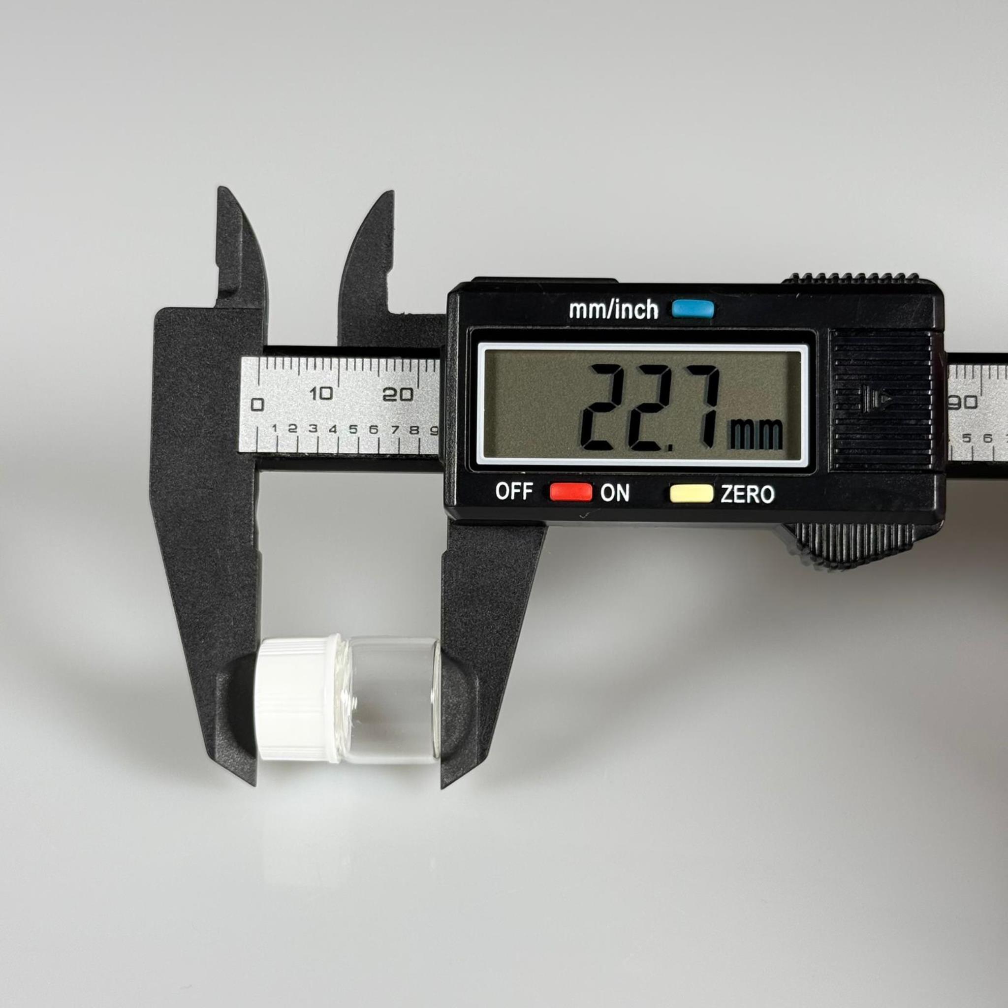 1 CC ŞEFFAF CAM ŞİŞE - BEYAZ KAPAKLI - 1 ML KAPAKLI CAM ŞİŞE