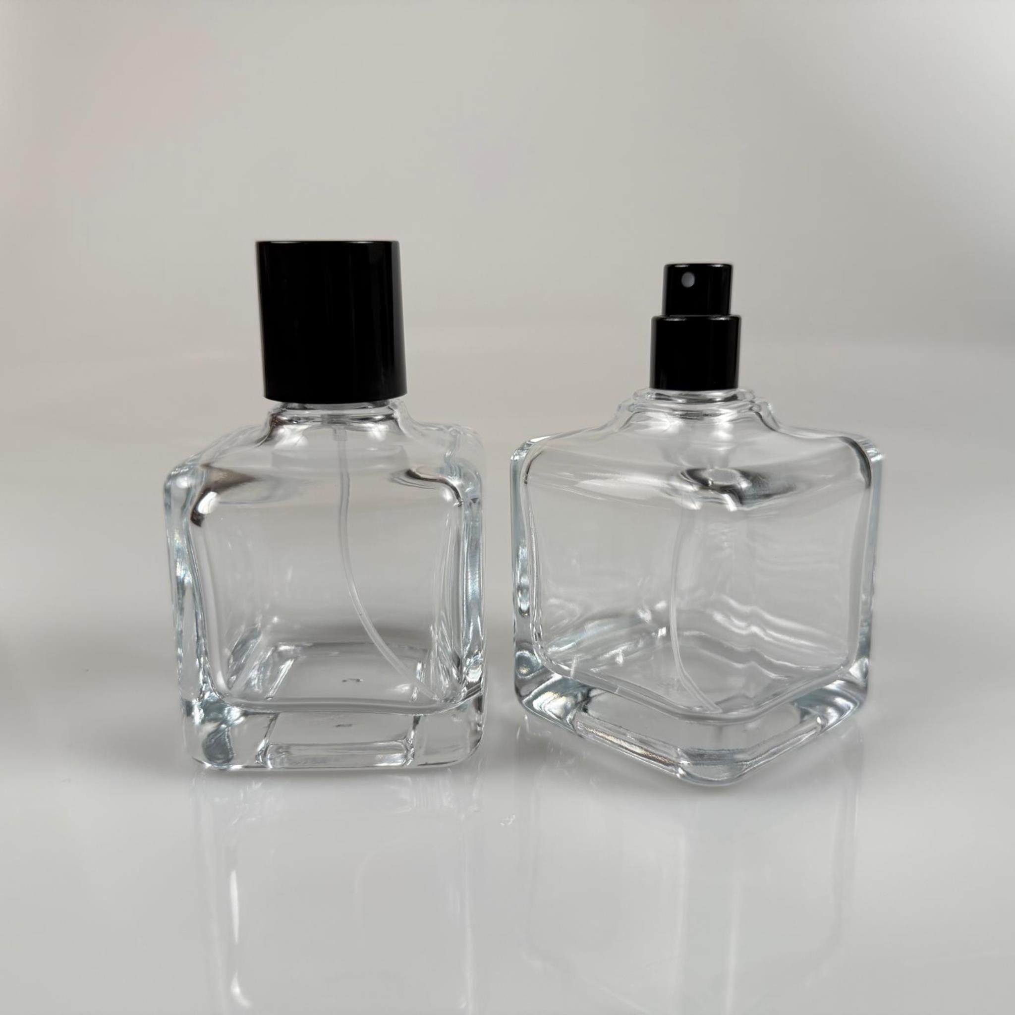100 ML KARE MODEL LURA PARFÜM ŞİŞESİ - SİYAH METAL SPREYLİ + SİYAH KAPAKLI (AĞIZ 15 MM GEÇME KOLAY KAPAMA)