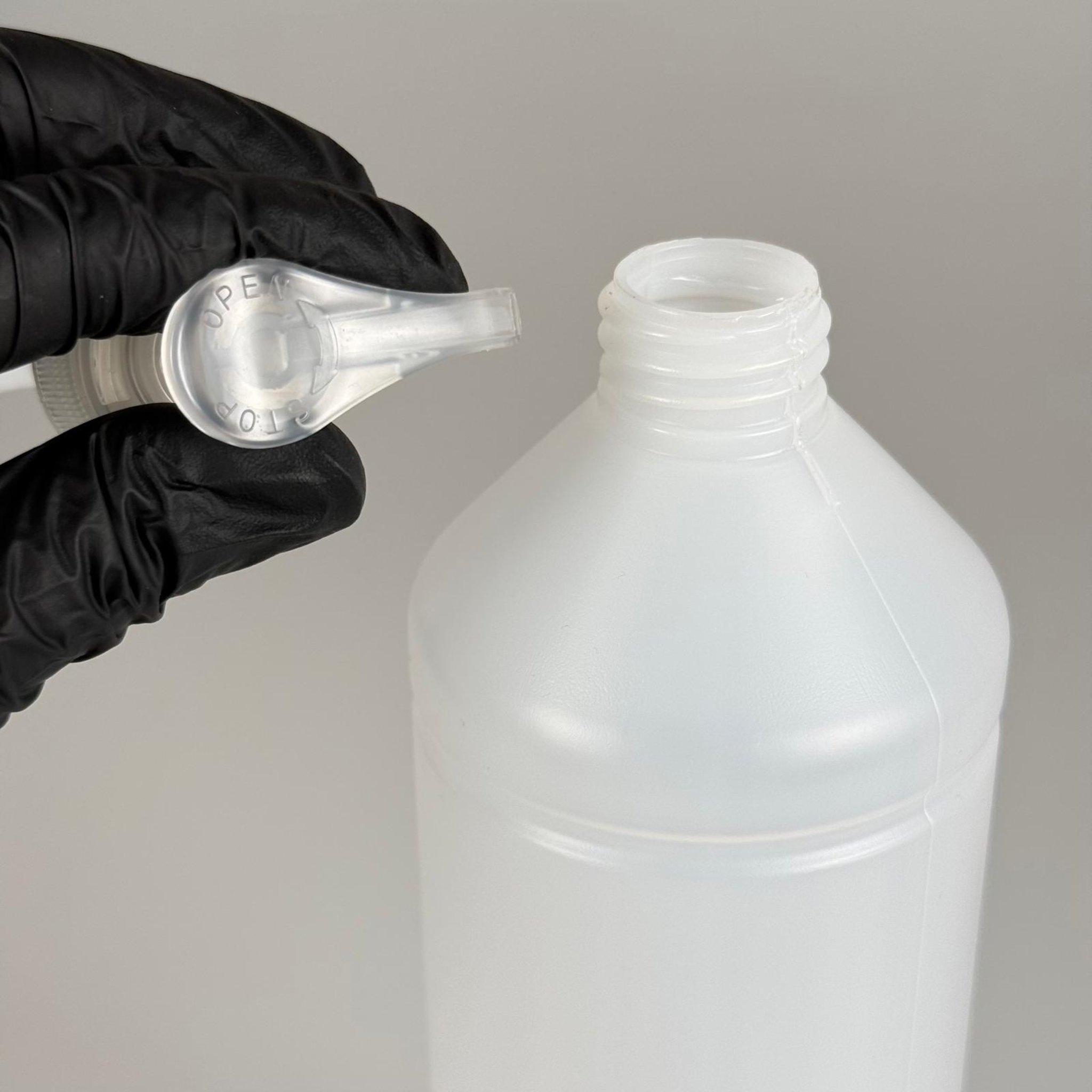 1000 CC UZUN TİNER ŞİŞESİ - ŞEFFAF SIVI SABUN POMPALI - 1000 ML KİMYASALA DAYANIKLI PLASTİK ŞİŞE - 1 LT POLİETİLEN ŞİŞE