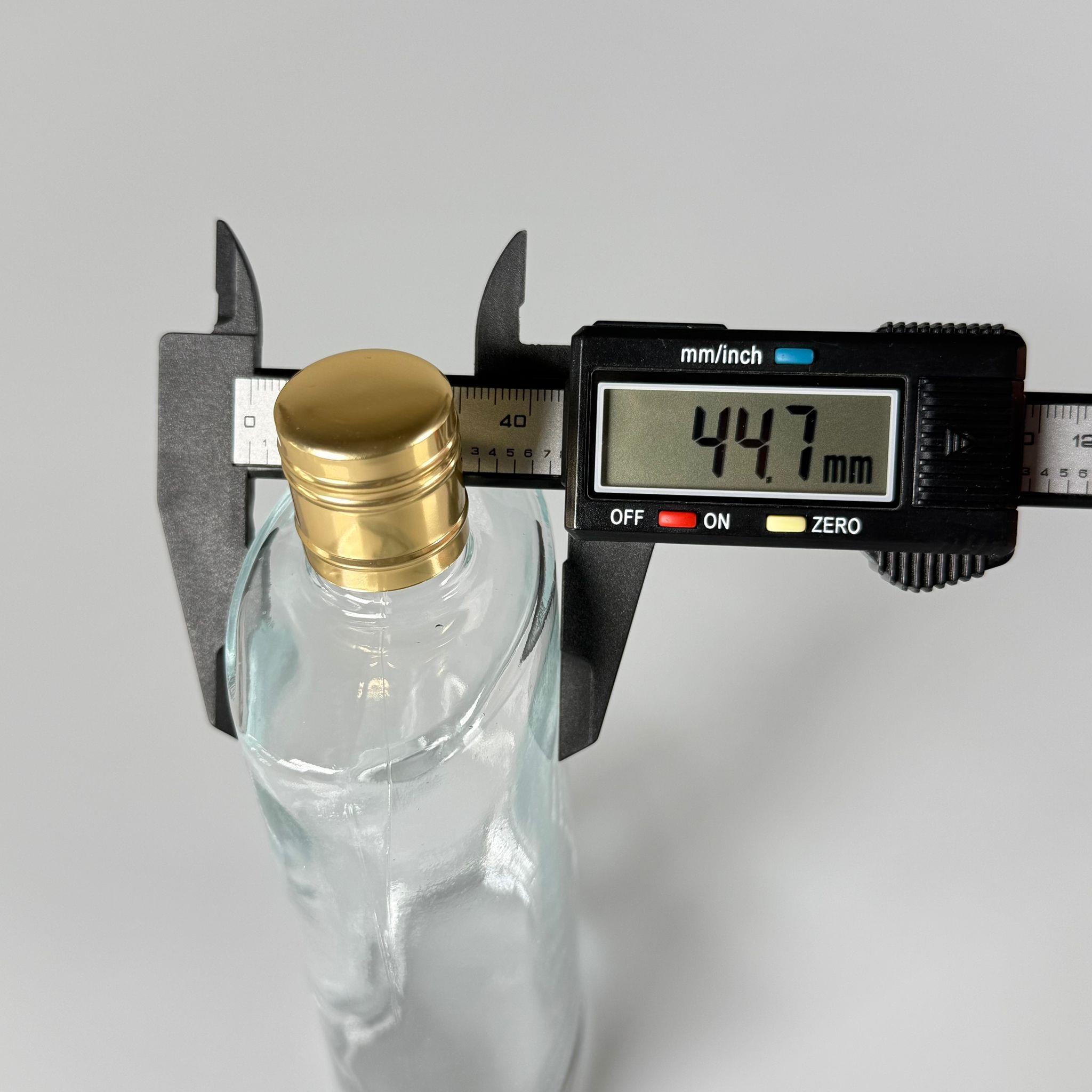 200 CC CAM YASSI KOLONYA ŞİŞESİ TIPALI - GOLD KAPAKLI - 200 ML YASSI CAM KOLONYA ŞİŞESİ