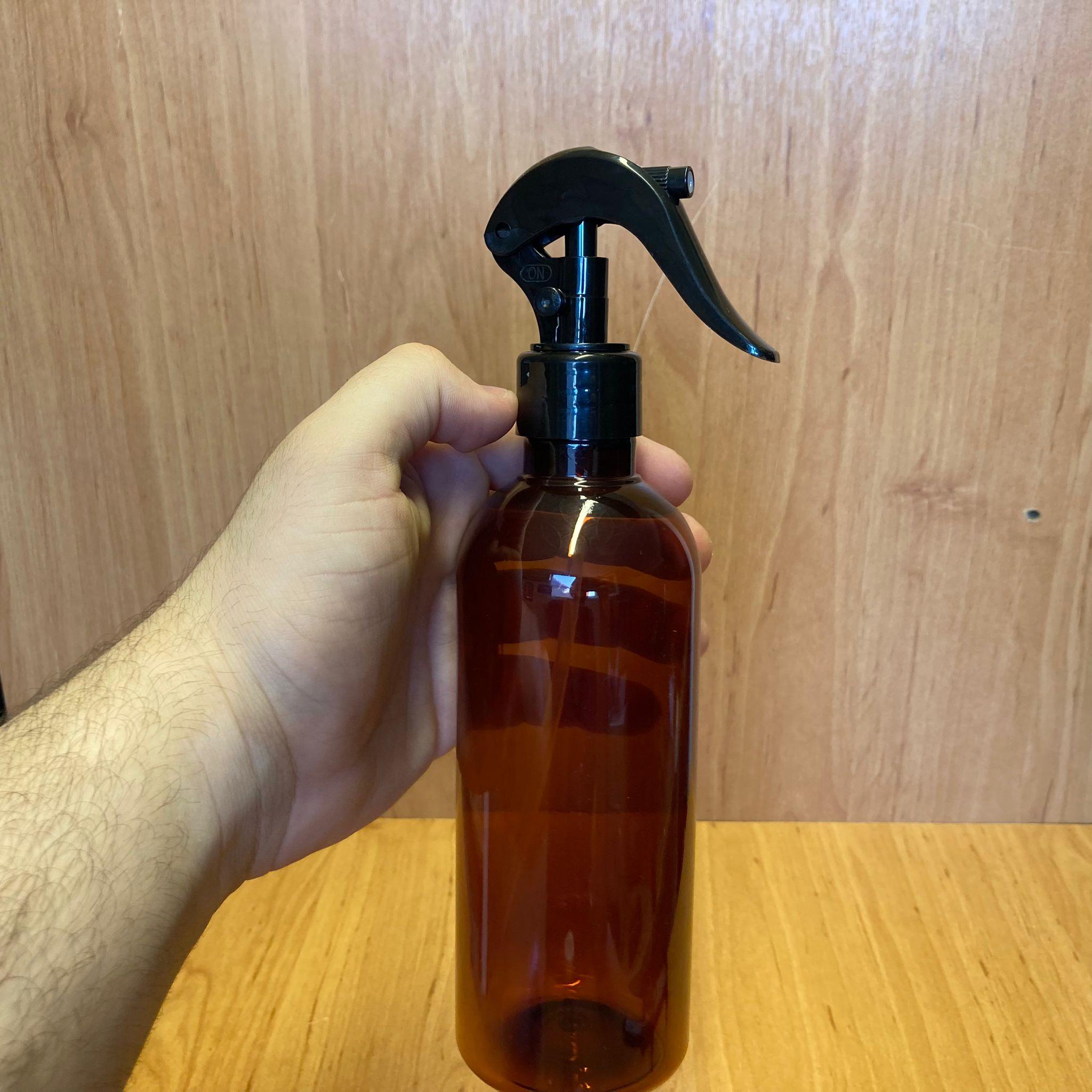 400 CC AMBER PLASTİK ŞİŞE - SİYAH TRİGER SPREYLİ - 400 ML KAHVERENGİ BOŞ PLASTİK ŞİŞE