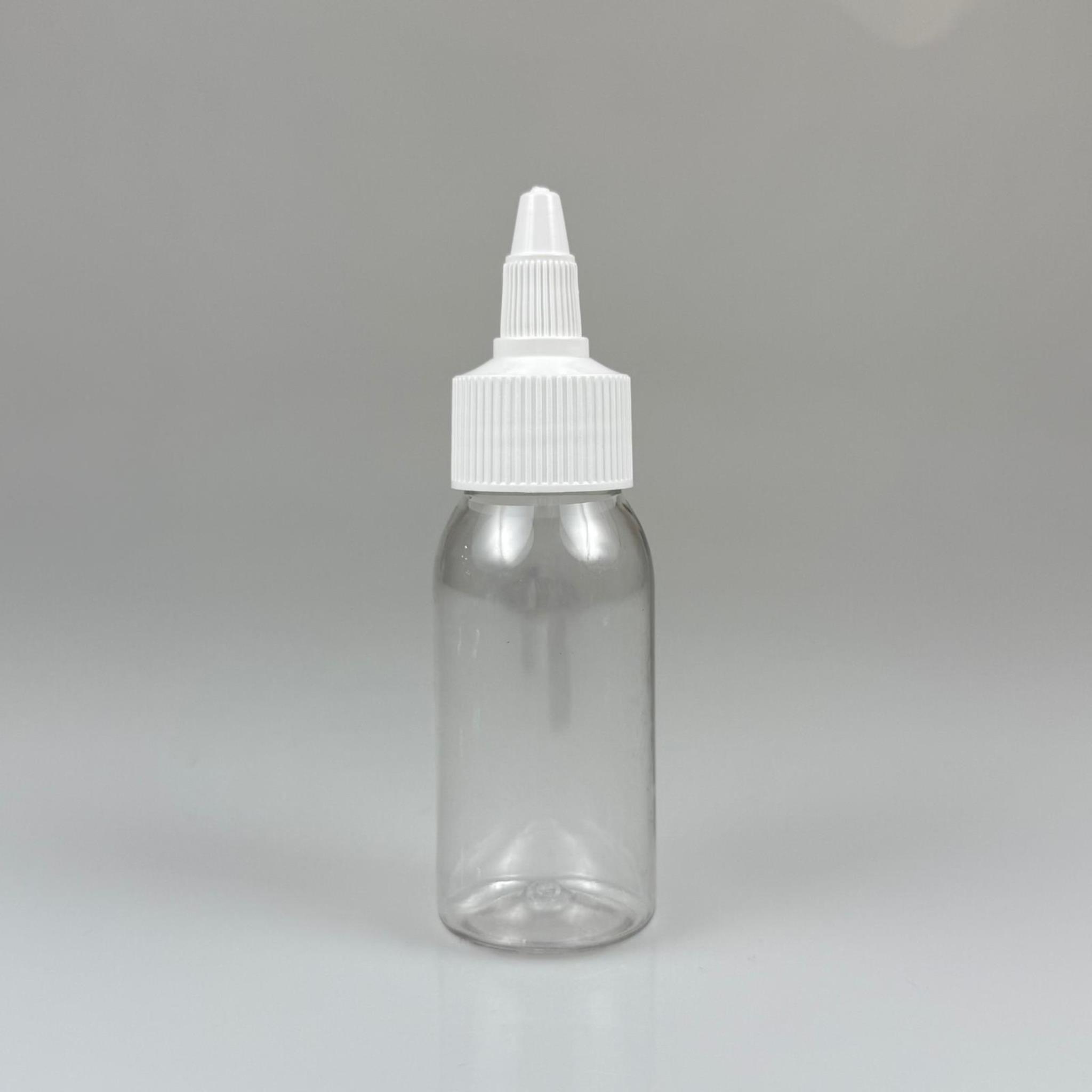 YAĞ, SOS, ACI SOS, SİRKE, SRIRACHA, MÜREKKEP, TUTKAL AKITICI VB BOŞ ŞİŞELERİ - BEYAZ SİVRİ TWİST AKITICI KAPAK + 50 ML SERT PET PLASTİK ŞİŞE TAKIM